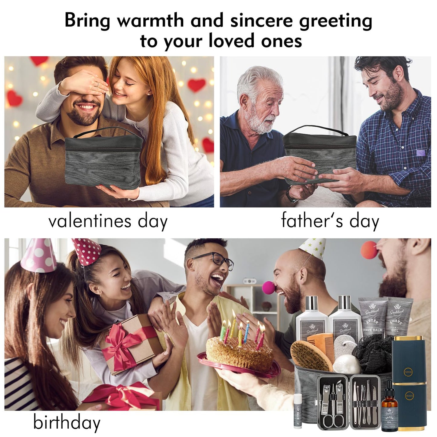 Father's Day Grooming Set for Men – 14-Piece Beard, Skin & Bath Care Kit, Ideal Gift for Dad, Boyfriend, Birthday, Christmas, Anniversary