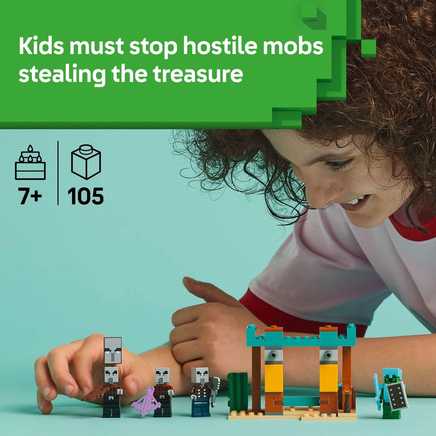 LEGO Minecraft The Illager Desert Patrol Playset 21267 with 4 Figures – Building Toy for Kids 7+, Boys & Girls, Birthday Gift Idea