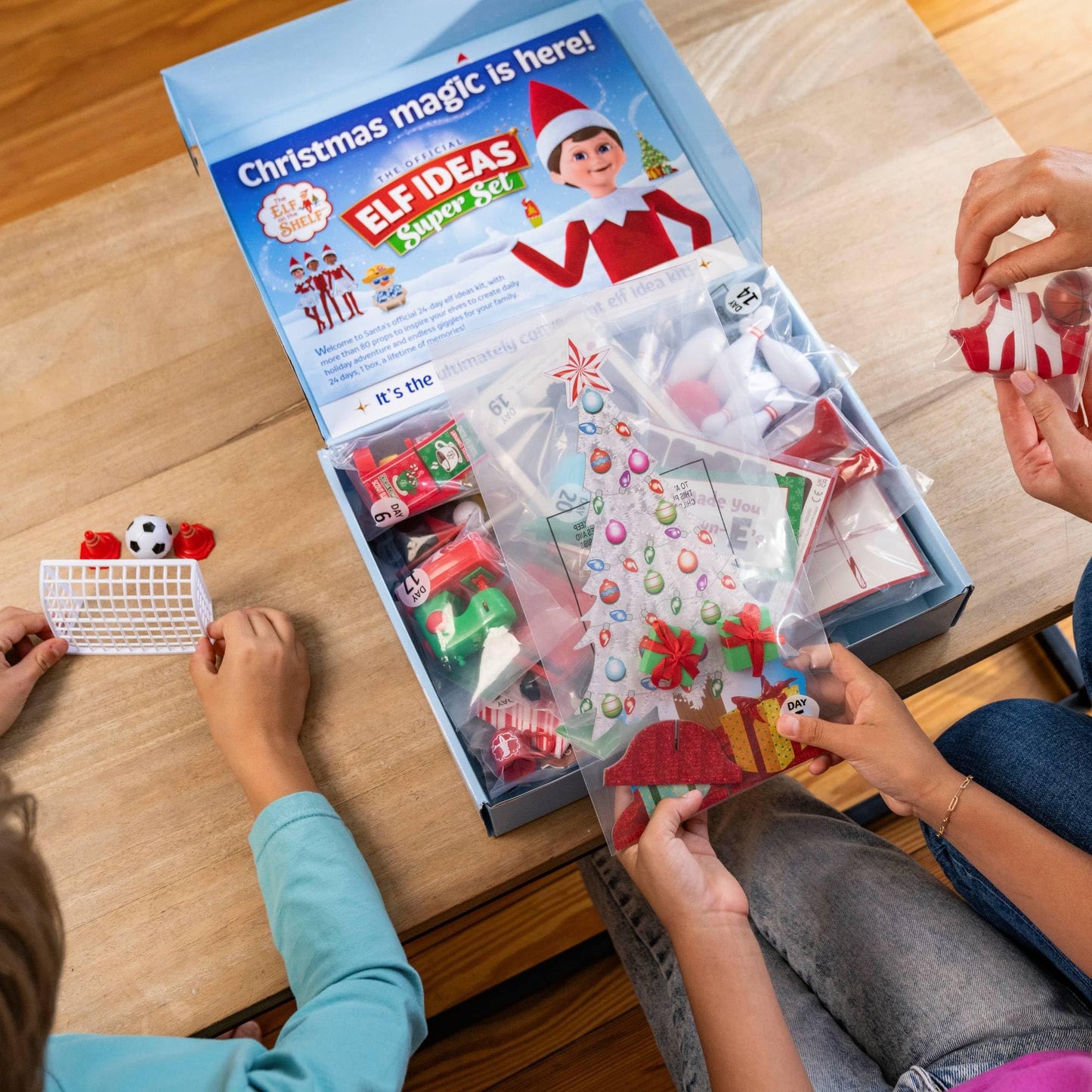 The Elf on the Shelf 24-Day Super Set – 80+ Props, MagiFreez Pants & Calendar for 24 Days of Elf Magic, Ages 3+, Scout Elf Not Included