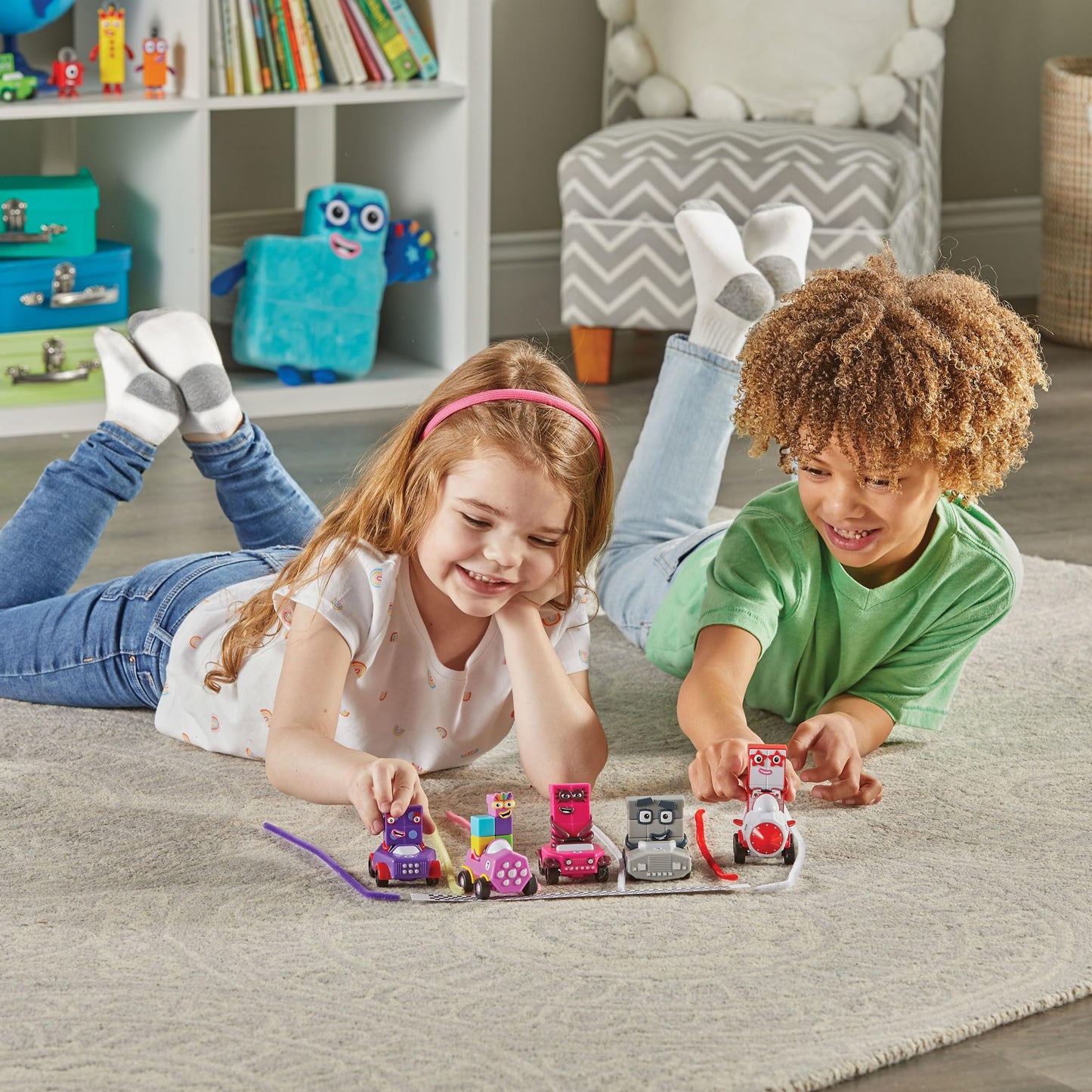 hand2mind Numberblocks 6–10 Mini Vehicles & Figurines, Race Car Math Counting Toys for Toddlers, Preschool Numbers Playset