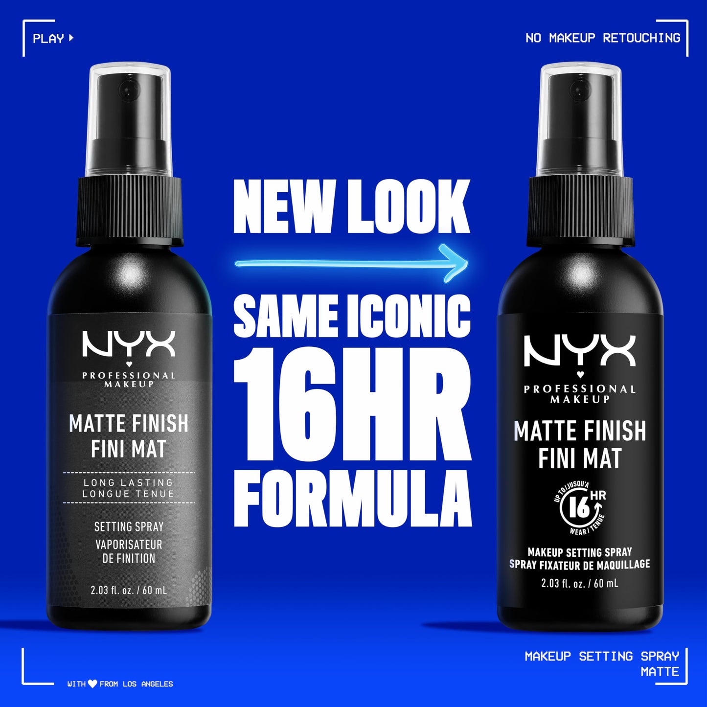 NYX PROFESSIONAL MAKEUP Makeup Setting Spray - Matte Finish, Long-Lasting Face Mist for up to 16HR Wear, Vegan Formula