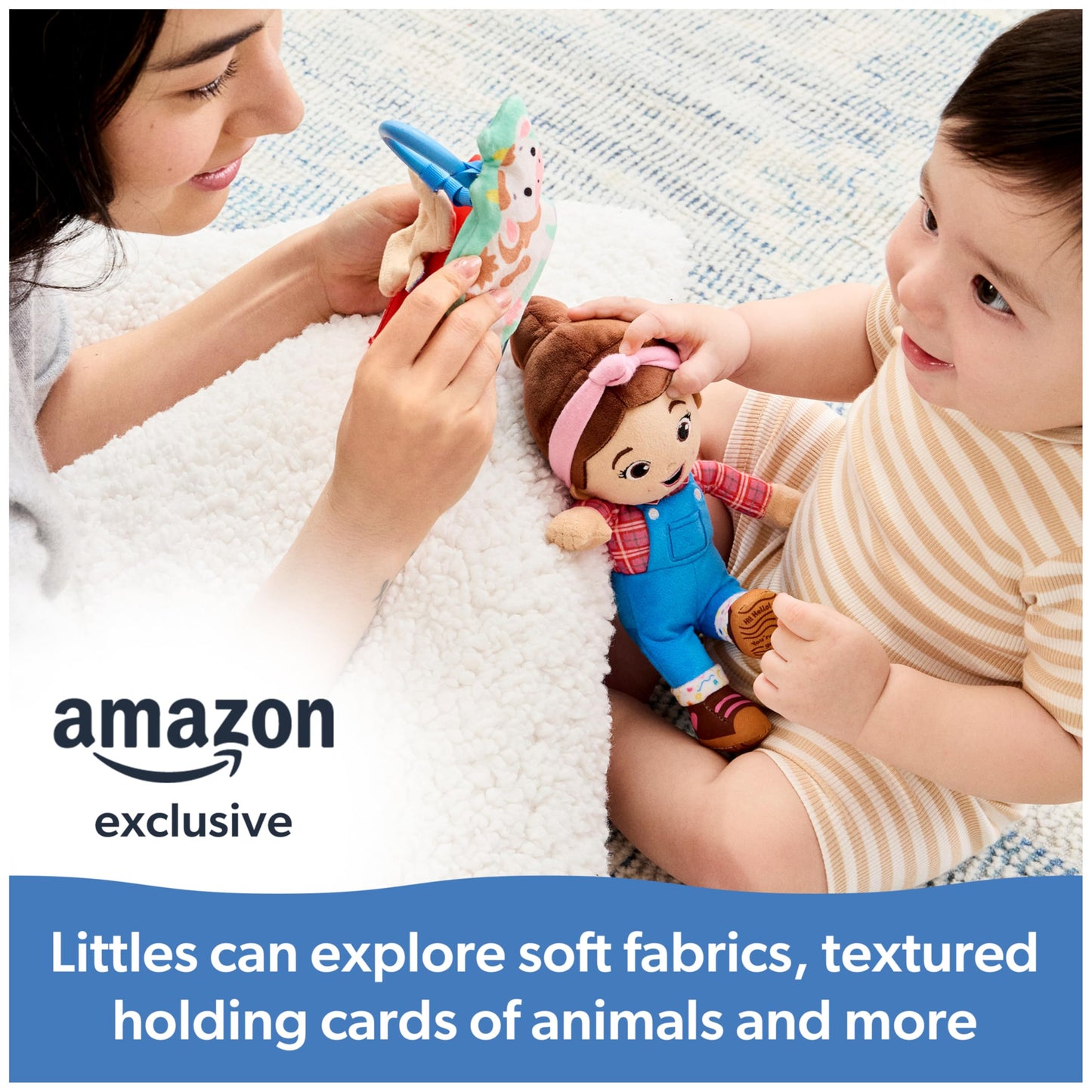 Ms. Rachel Farm Friends Baby Gift Set with Plush Toy, Animal Cards & Finger Puppet – Educational Baby Toys for Girls & Boys 0+