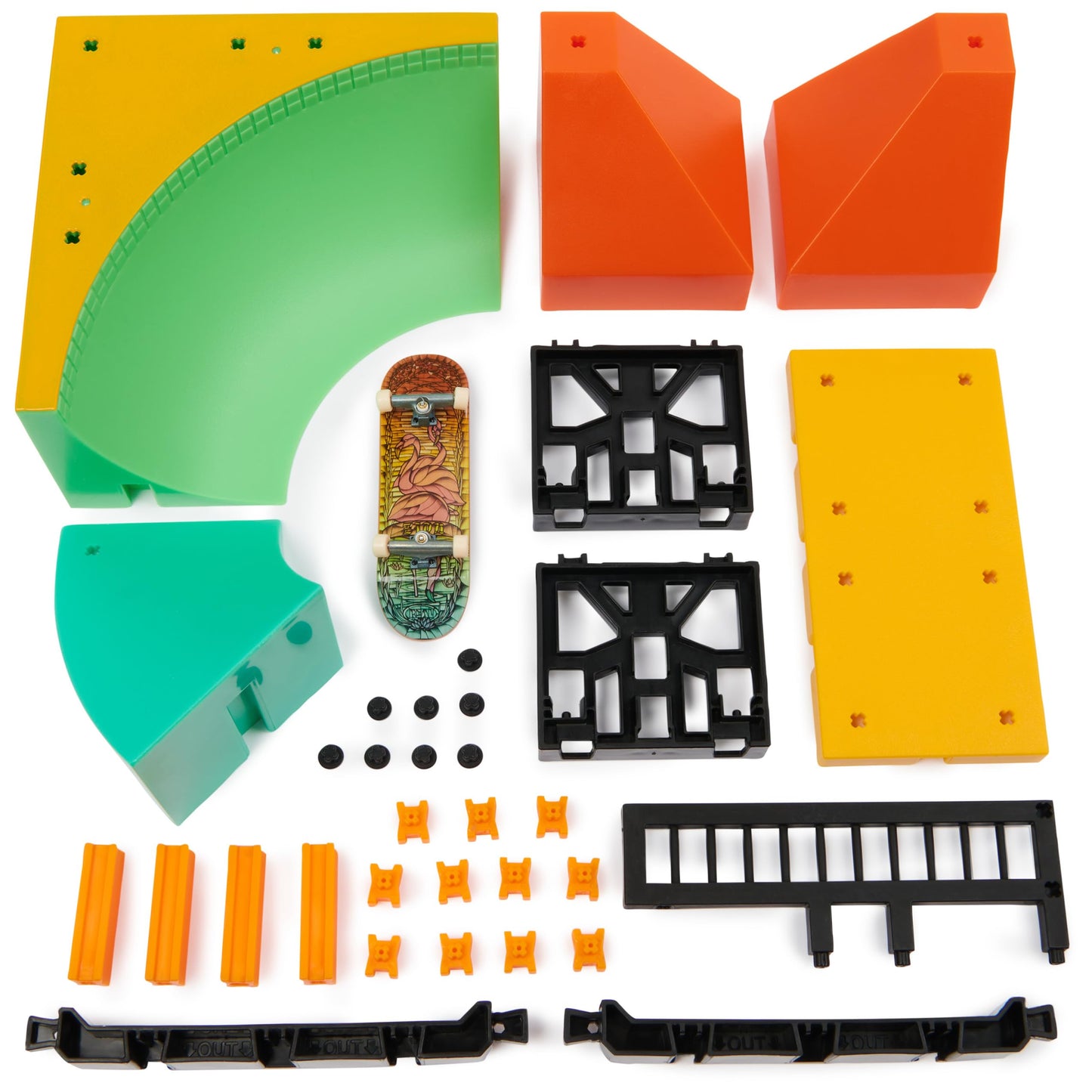 Tech Deck, Quarter Bowl Ruckus X-Connect Park Creator, Customizable and Buildable Ramp Set with Exclusive Fingerboard, Kids Toy for Ages 6 and up