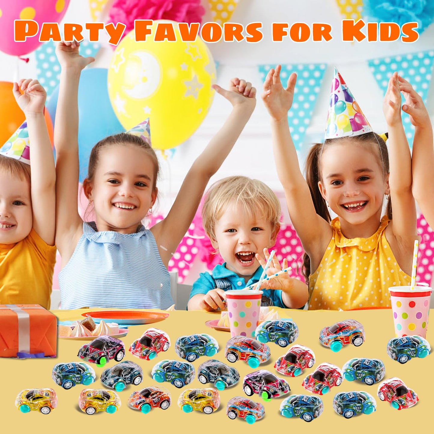 QSONSELL 50PCS Mini Pull Back Cars - Race Toy Cars for Kids, Toddlers, Classroom Prizes, Pinata & Easter Basket Stuffers