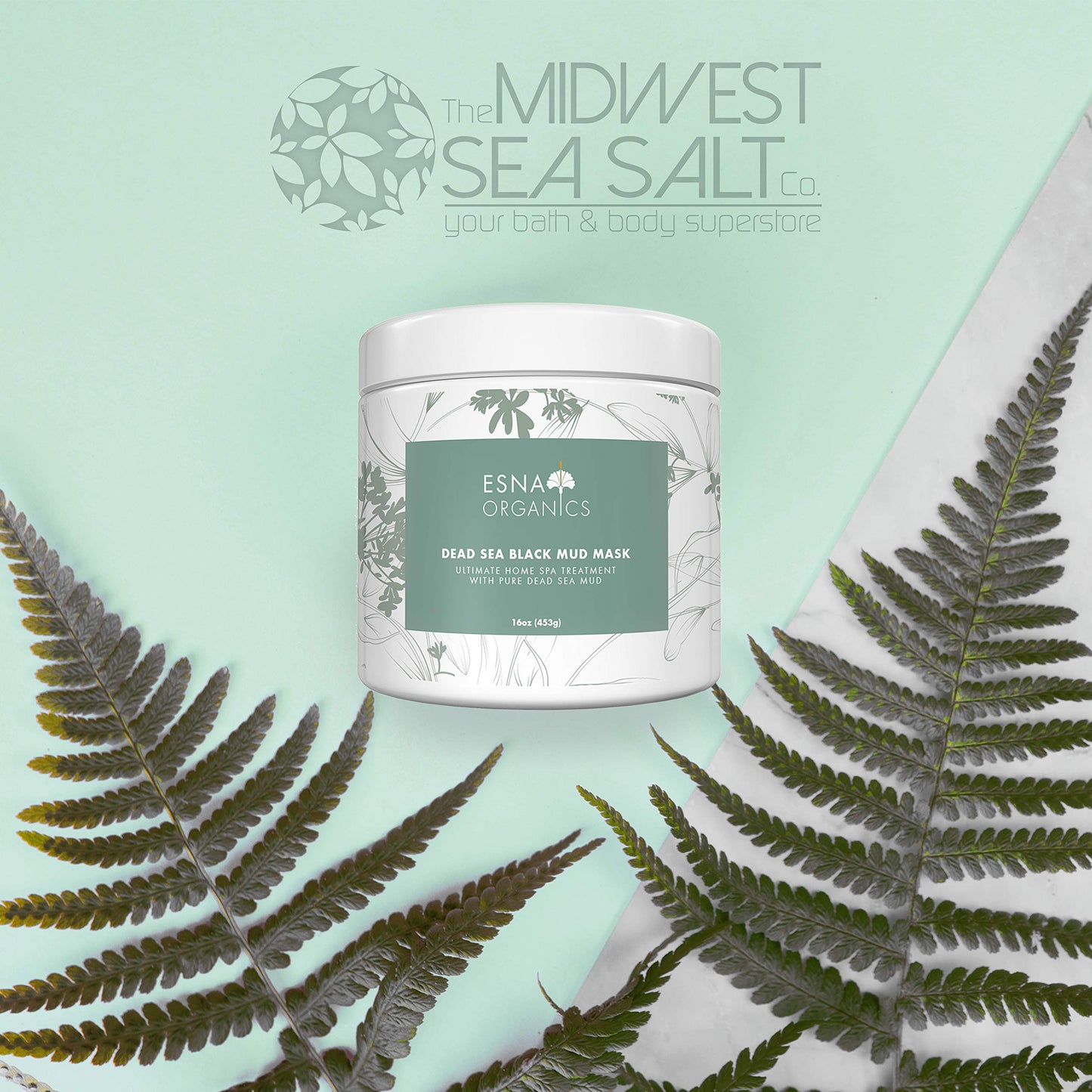 Esna Organics Dead Sea Black Mud Mask - 16oz