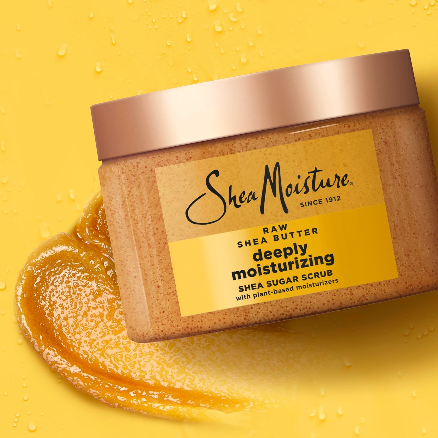SheaMoisture Shea Sugar Body Scrub – Deeply Moisturizing with Raw Shea Butter, Restores Dry Skin, 24h Hydration, 12 oz