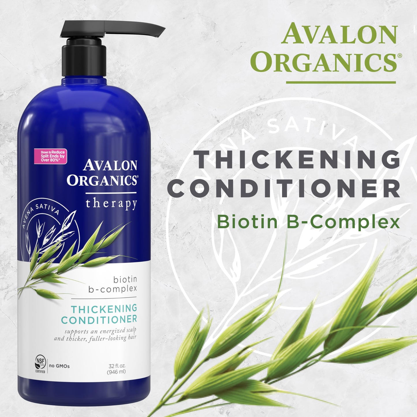 Avalon Organics Therapy Thickening Conditioner Biotin B-Complex, 32 oz