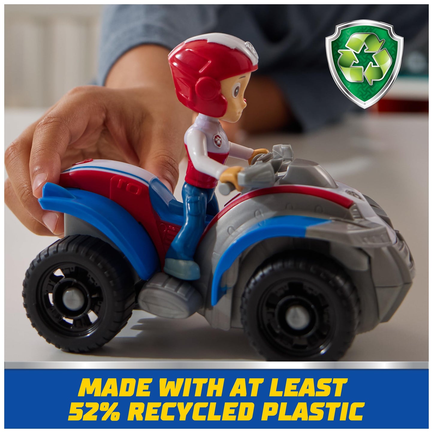 Paw Patrol, Ryder’s ATV Toy Vehicle with Collectible Action Figure, Sustainably Minded Kids Toys for Boys & Girls Ages 3 and Up