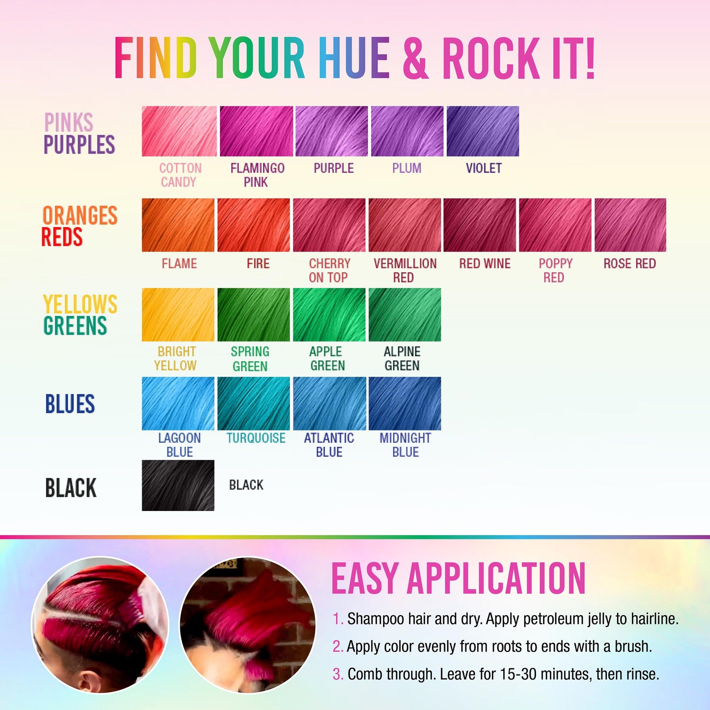 Punky Flamingo Pink Semi Permanent Hair Color - Vegan & Cruelty-Free Conditioning Hair Dye, Lasts Up to 35 Washes, 3.5 fl oz