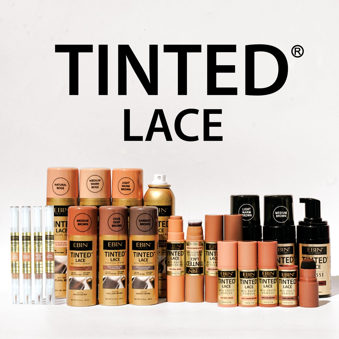 Tinted Lace Precision Parting Pen Light Warm Brown 0.105oz | Easy Brush Applicator | Long-Lasting Lace Tint for Natural, Seamless Finish