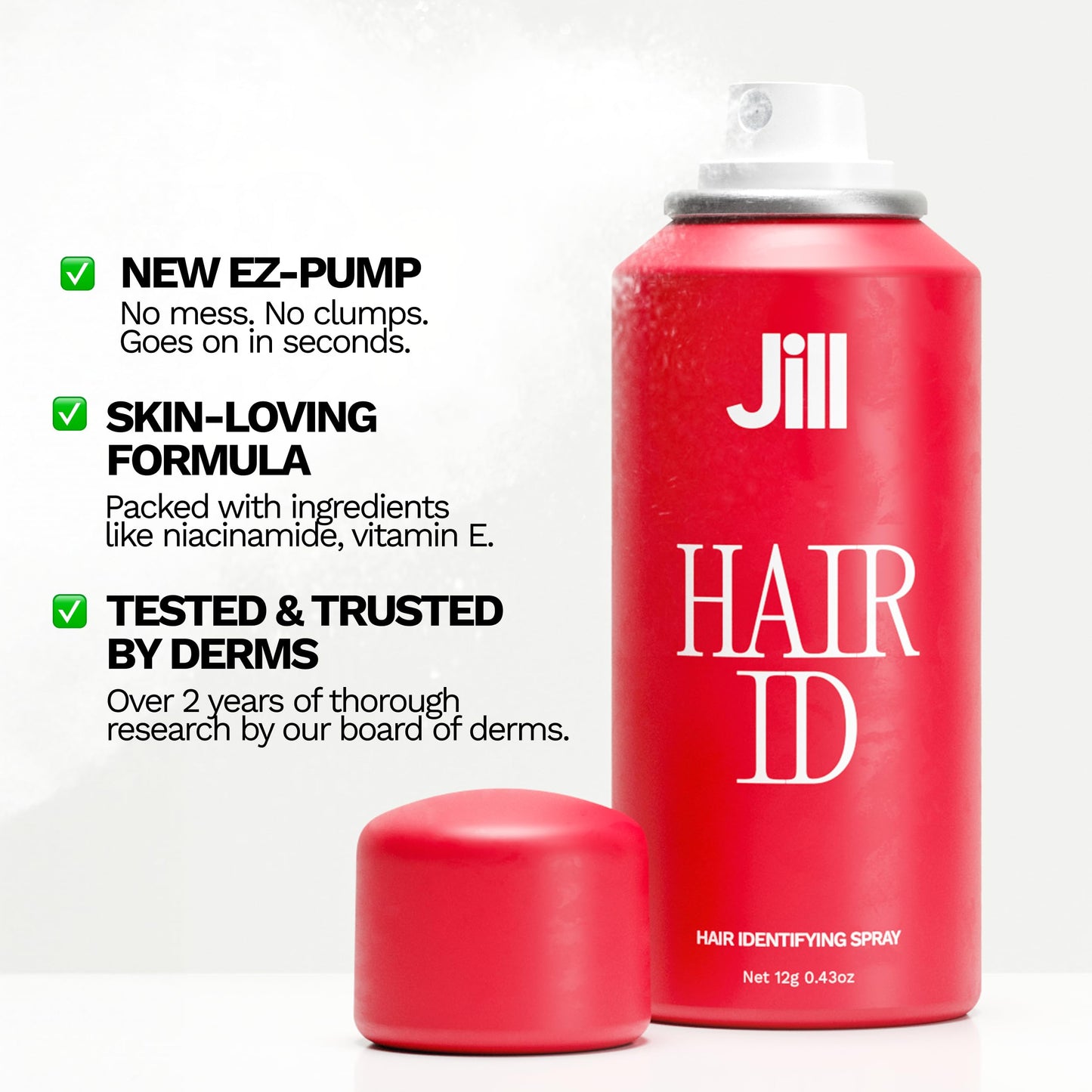 JILL Original Hair Identifying Spray – Facial Hair Prep Mist for Women, Highlights Peach Fuzz & Stubble for Precise Dermaplaning, 2 fl oz