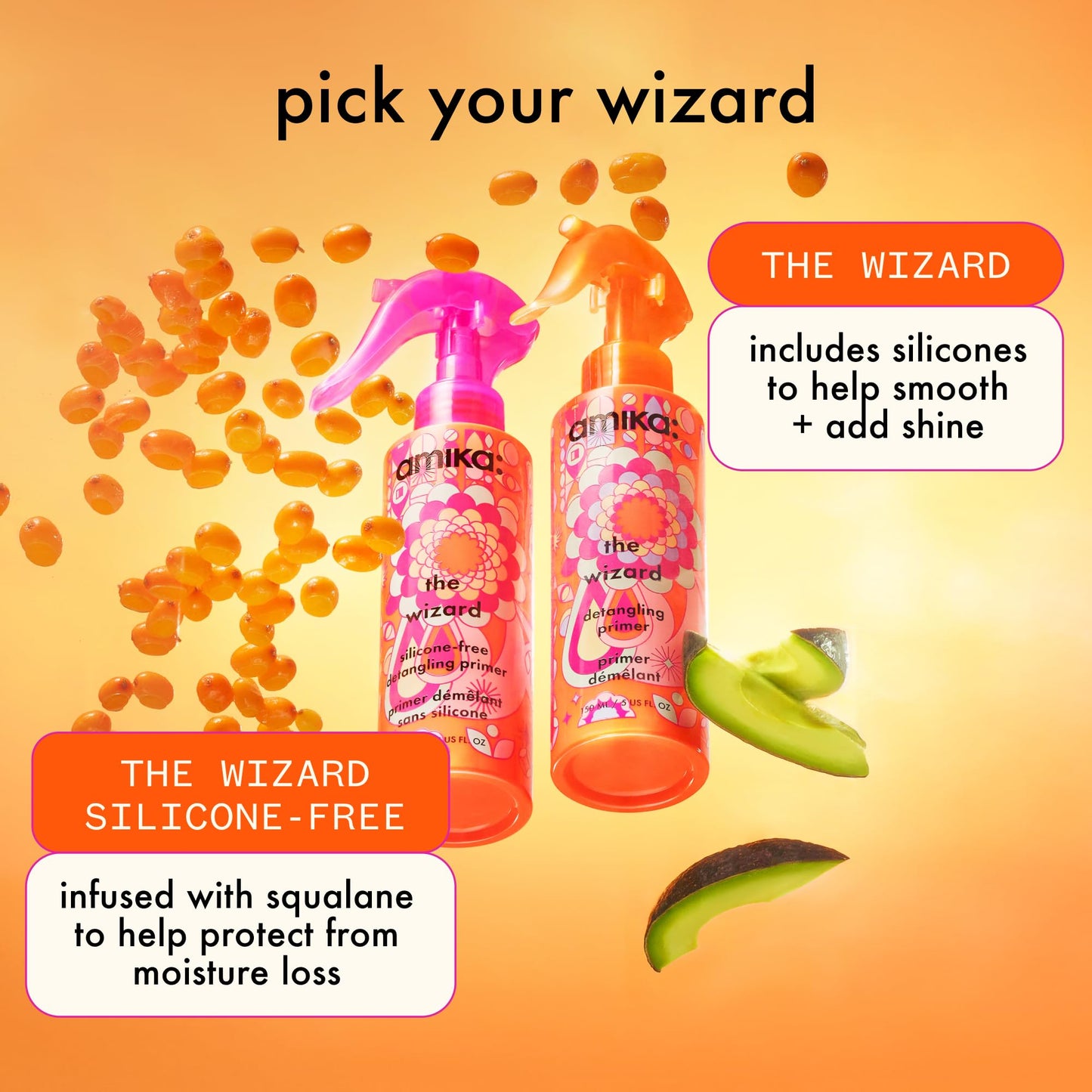 amika the wizard detangling hair primer, 60ml