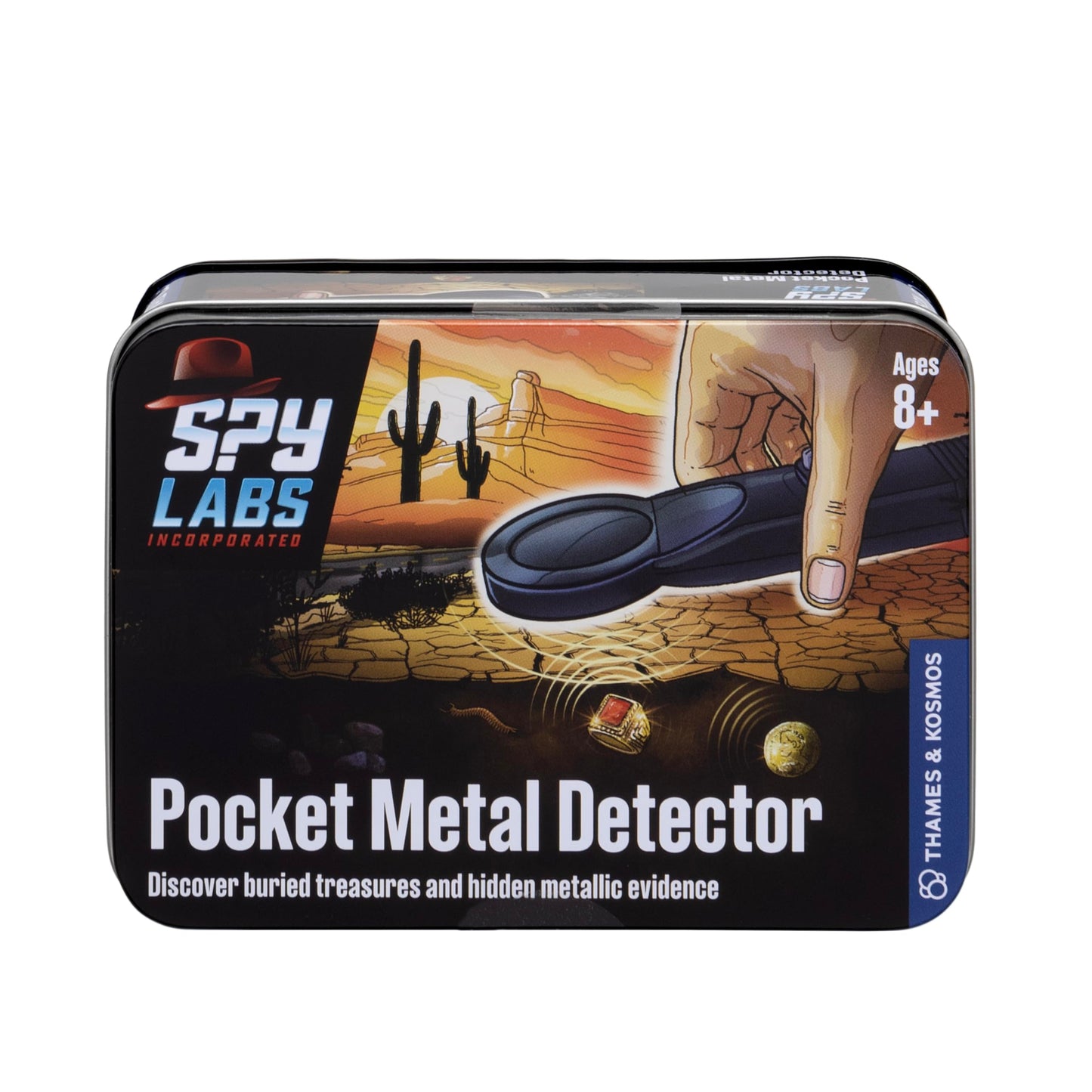 Thames & Kosmos Spy Labs Pocket Metal Detector – Detect Metallic Evidence | Detective Gear & Tools for Young Investigators