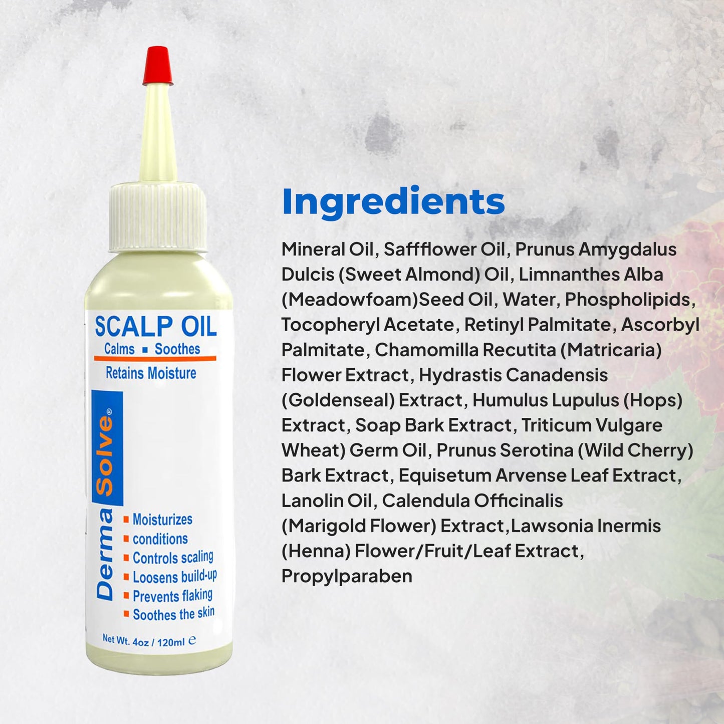 Dermasolve Scalp Oil 4 oz – Psoriasis, Seborrheic Dermatitis & Dandruff Relief – Dermatologist Approved, Itch-Free, Flake Control Formula