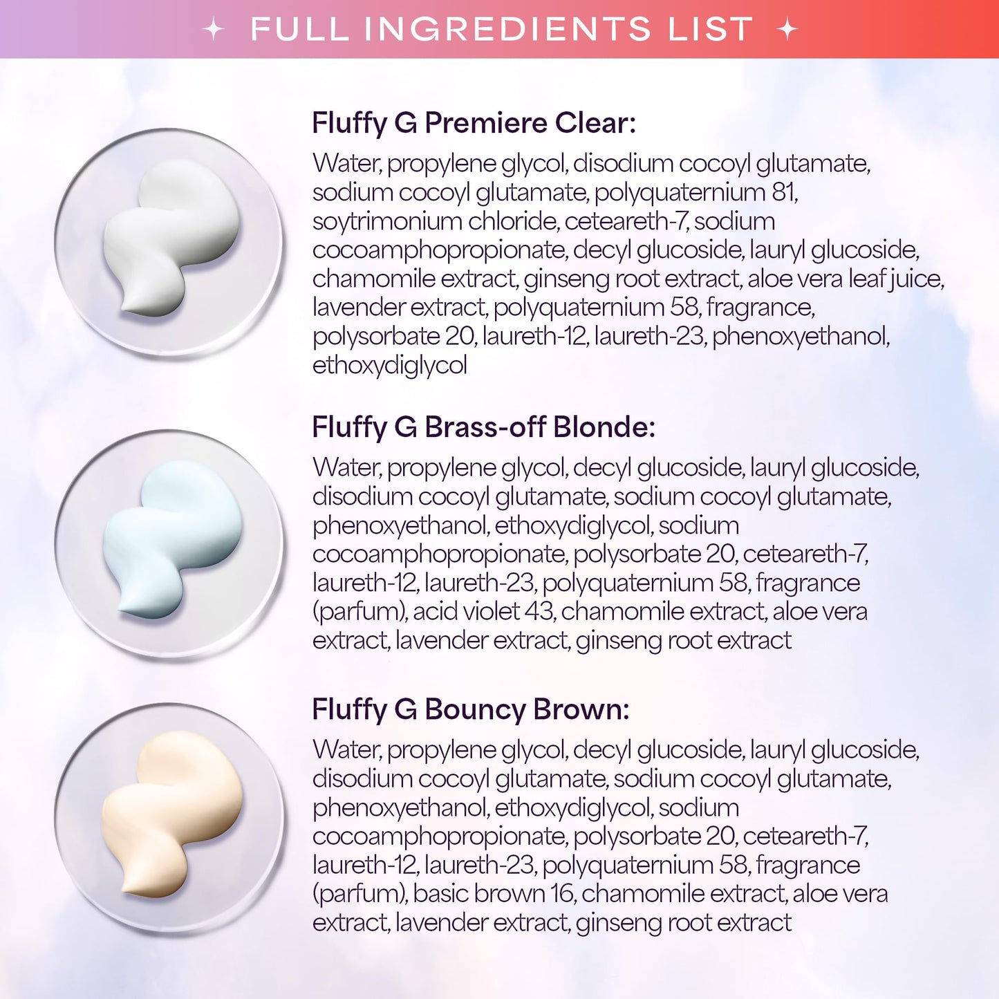 Hally Hair Fluffy G Hair Gloss (Clear) 3.4 fl oz | Hair Glaze for Color-Treated, Fine, Dry & Frizzy Hair | Adds Shine, Volume & Vibrancy