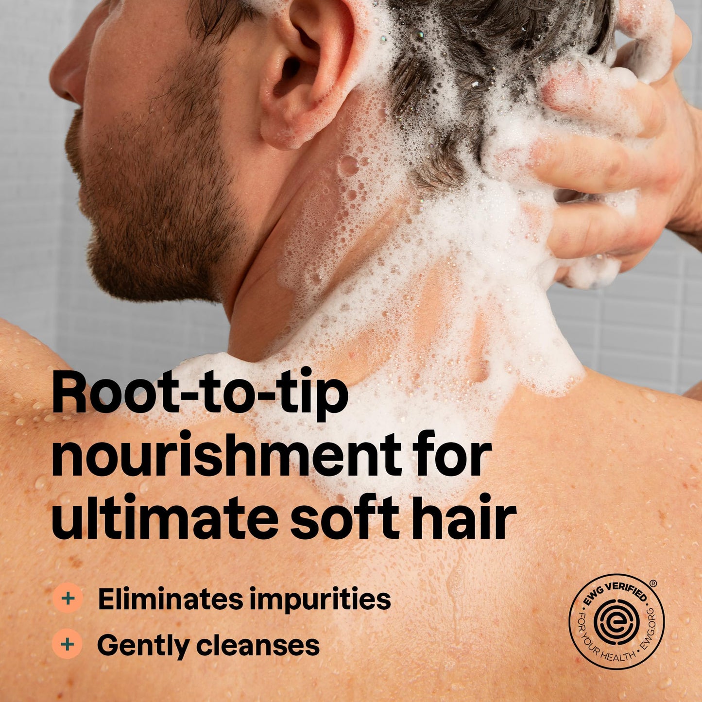 ATTITUDE Men’s 2-in-1 Shampoo & Conditioner, Nourishing for Dry Hair & Scalp with Panthenol & Ginseng, 97% Natural, EWG Verified, Patchouli & Bourbon, 14 Fl Oz