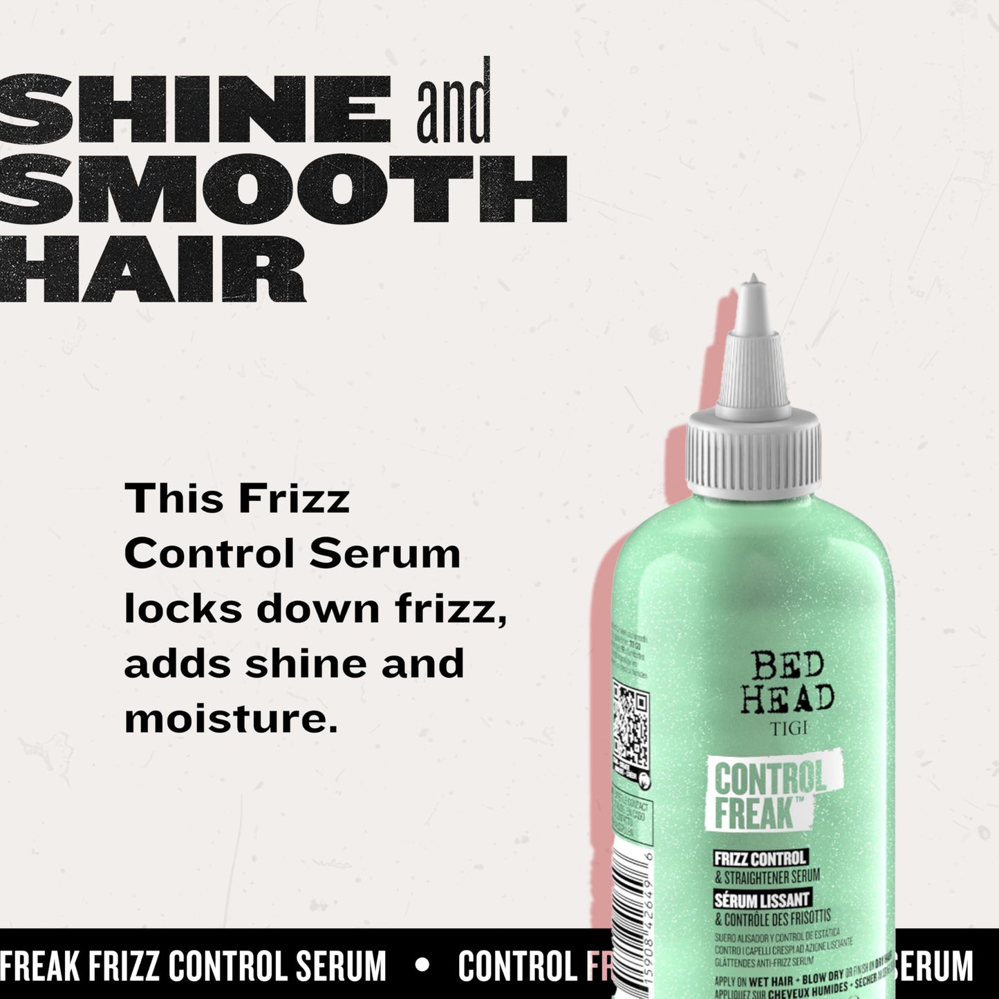 TIGI Hair Serum For Curly or Frizzy Hair Control Freak Hair Care and Straightener 8.62 fl oz
