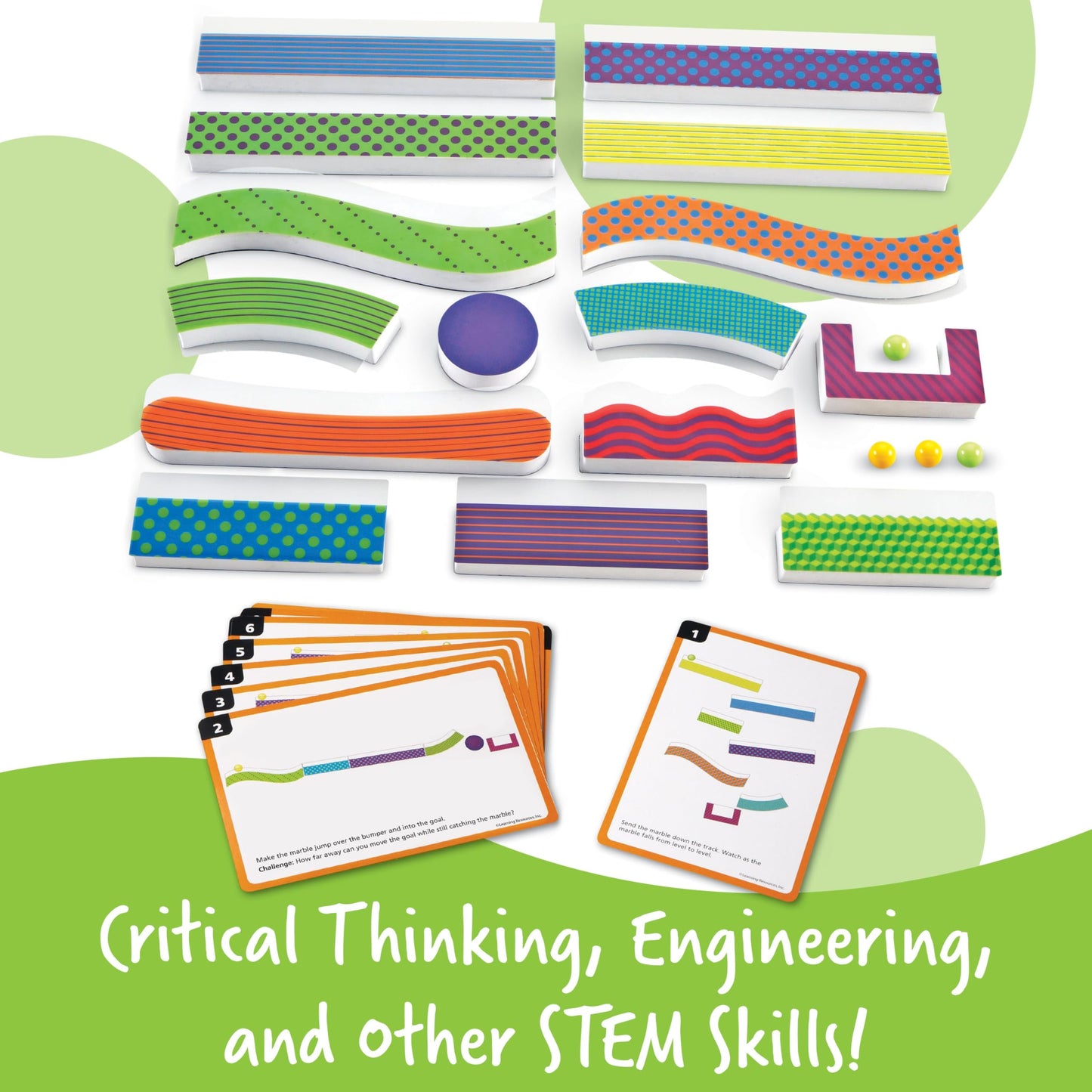 Tumble Trax Magnetic Marble Run – STEM Montessori Toy for Kids, Fine Motor Skills, Classroom Activity, Wall Play, Gifts for Boys & Girls