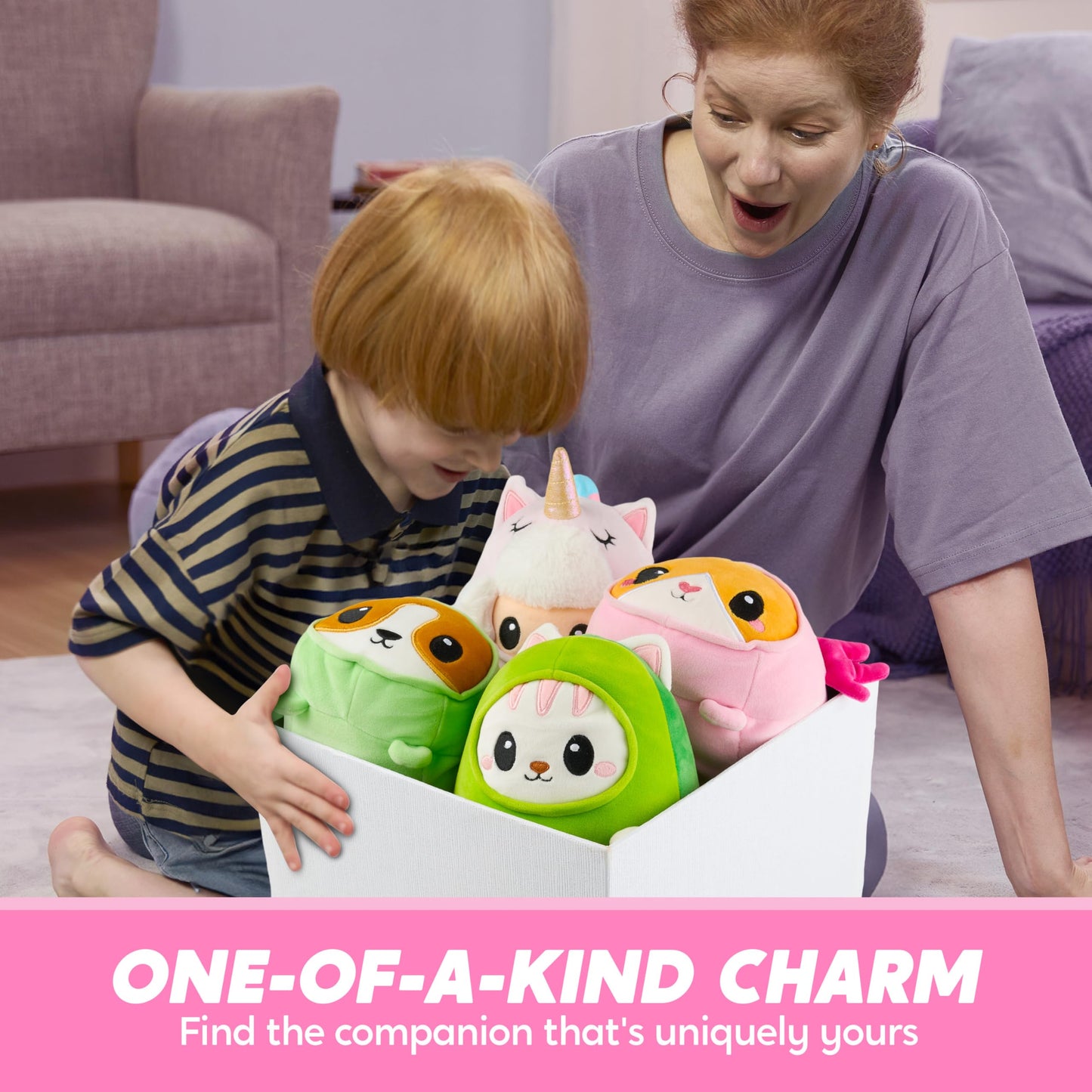 JOYIN 11" Axolotl Plush Toy – Cute Kawaii Cat Plushie, Soft Stuffed Animal Pillow for Kids & Adults, Birthday & Christmas Gift