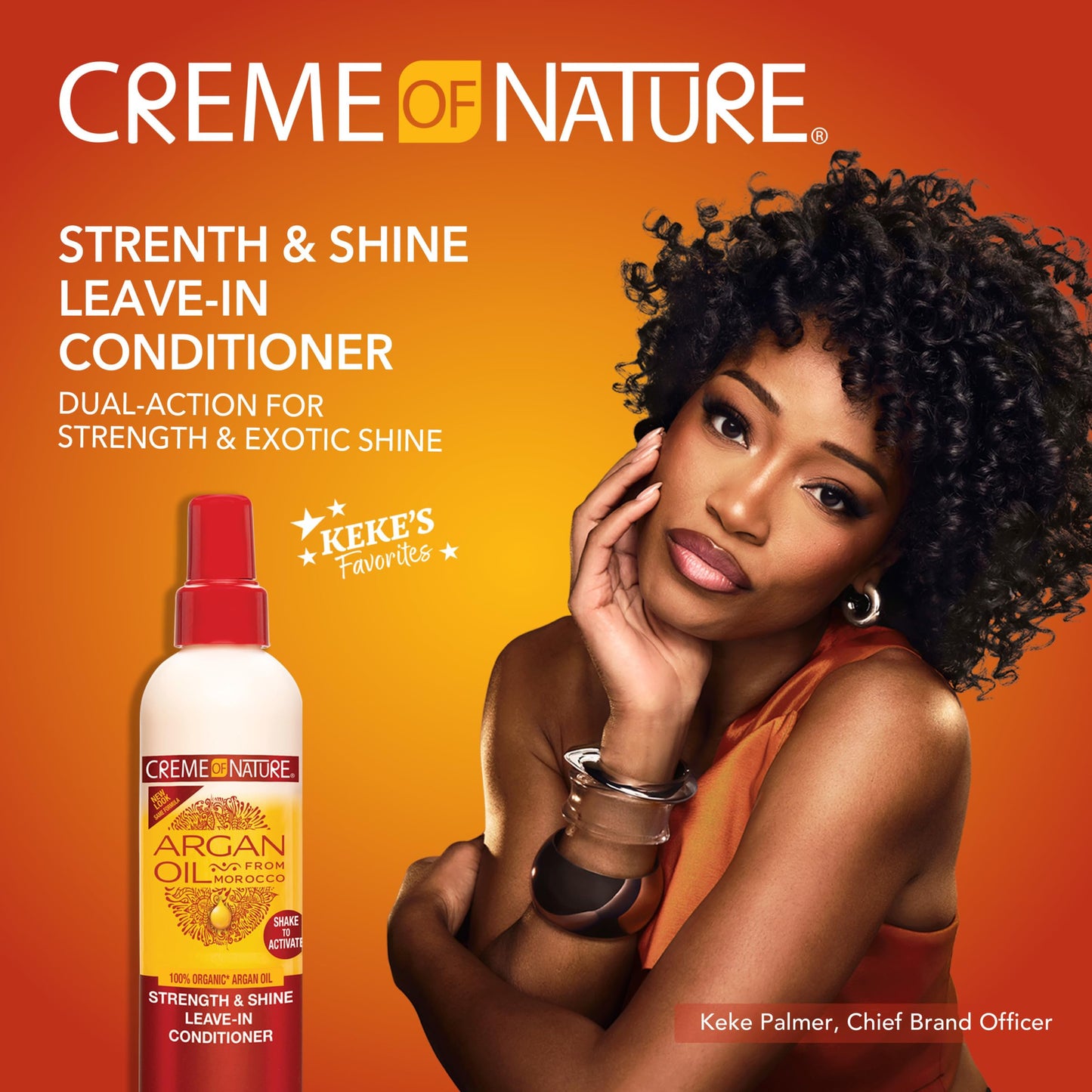 Creme of Nature, Argan Oil Leave In Conditioner, Detangling and Conditioning Formula for Normal Hair 8.45 Fl Oz