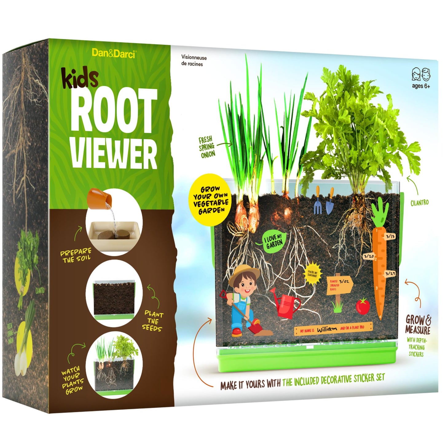 Dan&Darci Root Viewer Kit for Kids – Grow Your Own Plant STEM Science & Craft Toy for Boys & Girls Ages 4-8 | Birthday & Christmas Gift