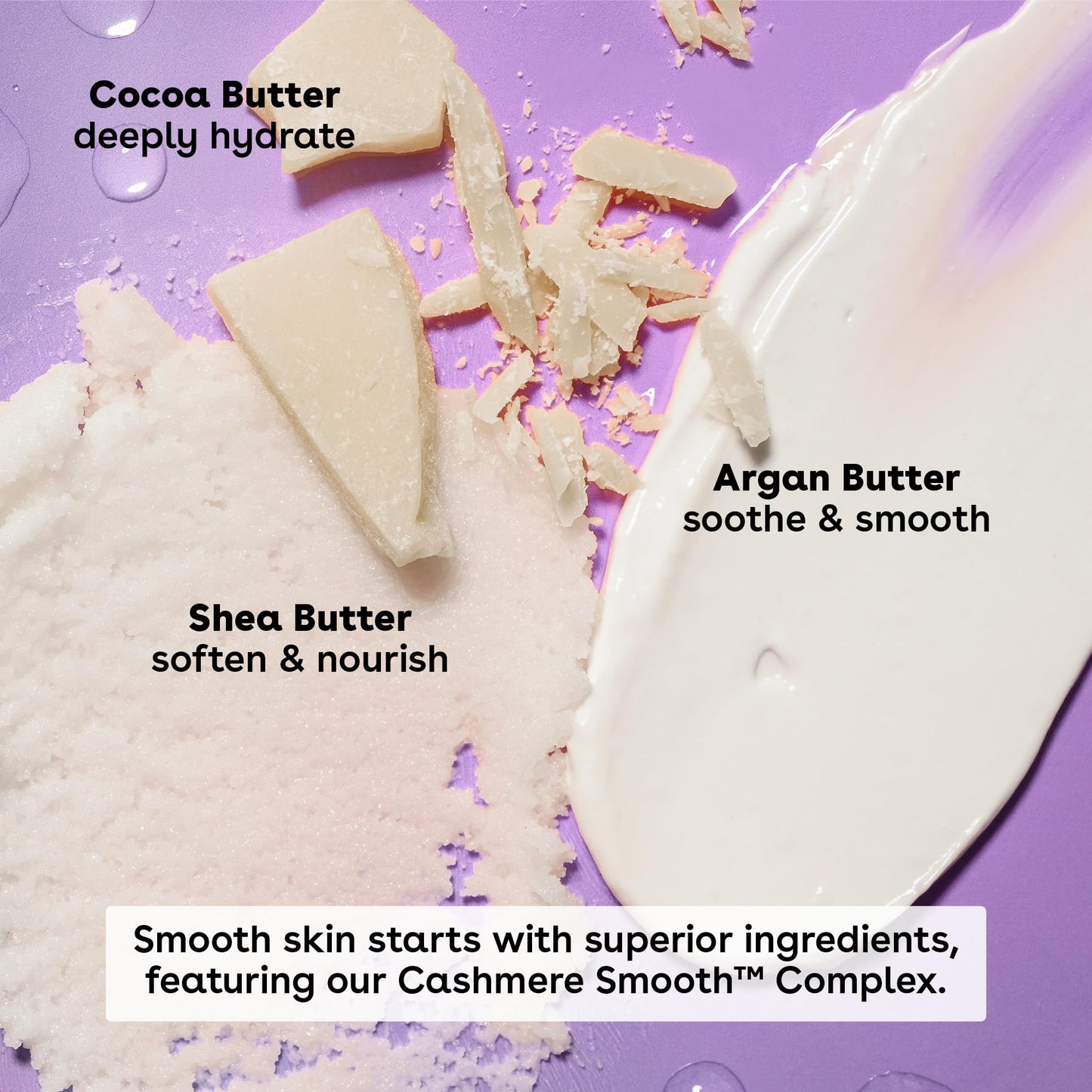 eos Cashmere Whipped Oil Body Butter, Vanilla Cashmere, 72 Hour Weightless Moisture For Dry Skin, Rich Formula and Deep Hydration, Body Care, 10 oz