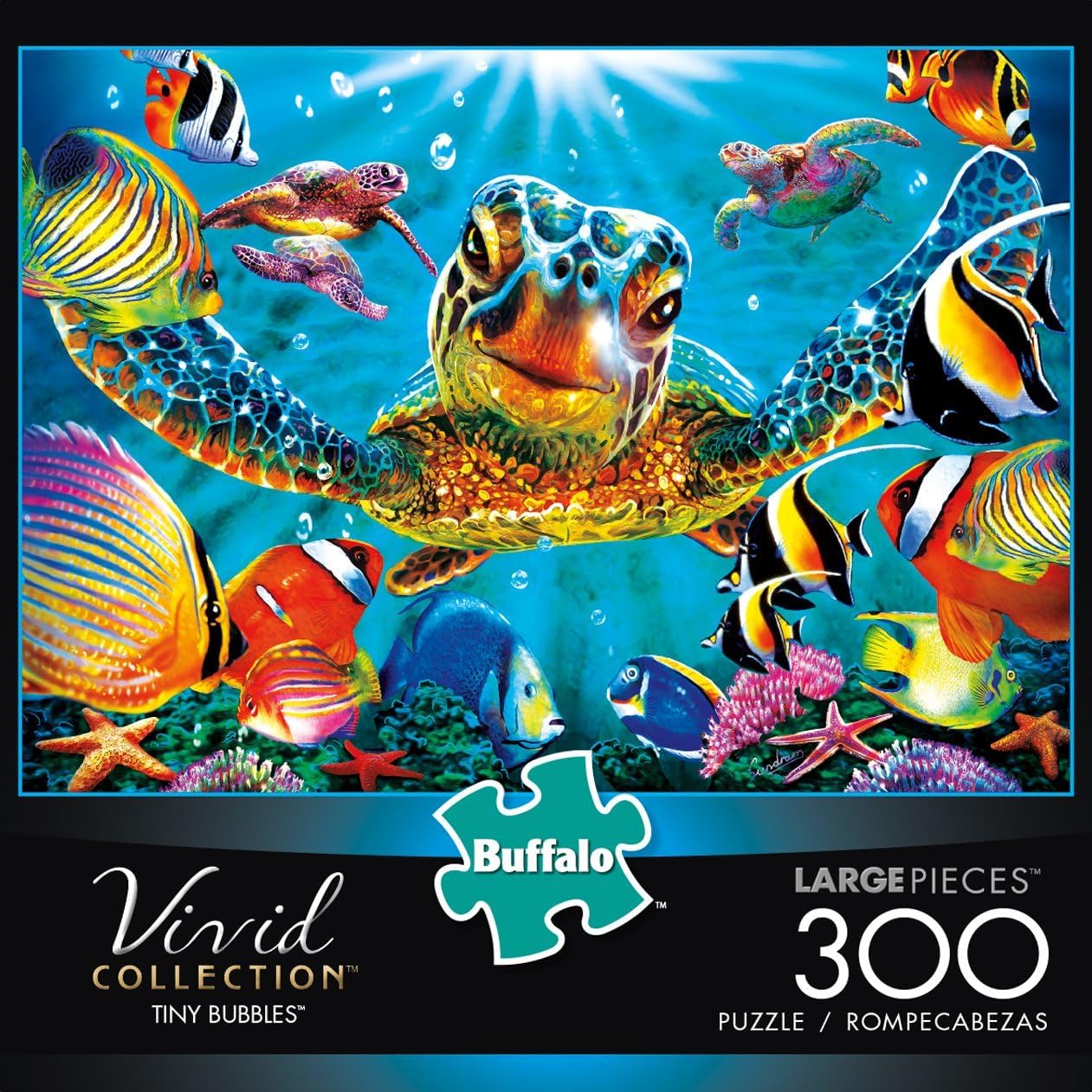 Buffalo Games Steve Sundram Tiny Bubbles 300-Piece Jigsaw Puzzle – Challenging Puzzle for Adults, Fun Game Night Activity, 21.25" x 15"