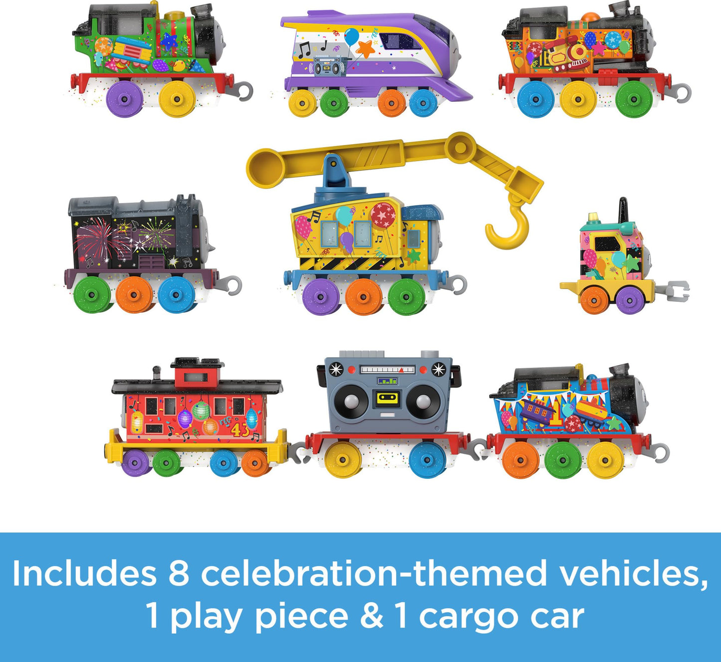Thomas & Friends Toy Trains Gift Set Thomas’ 7 Days of Surprises, 10-Piece Diecast Vehicles with Cargo for Kids Ages 3+ Years