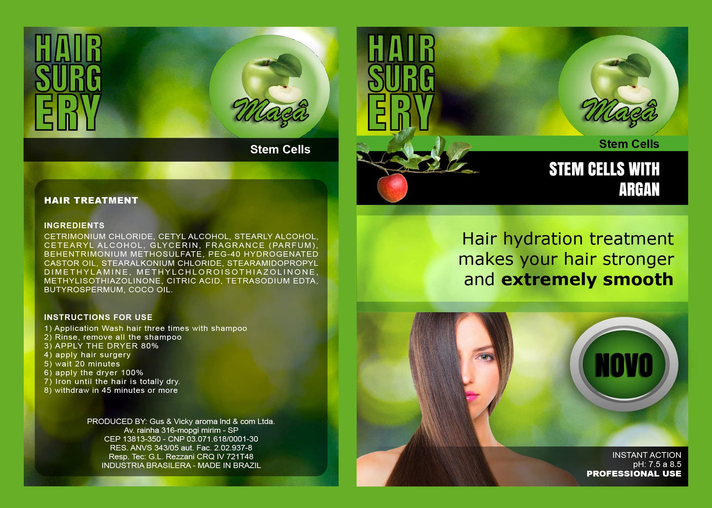 KERA FRUIT Hair Treatment 16 fl oz – Cirugia Capilar with Chocolate & Células Madres – Natural, Sulfate-Free, Unisex, Straightens & Adds Shine