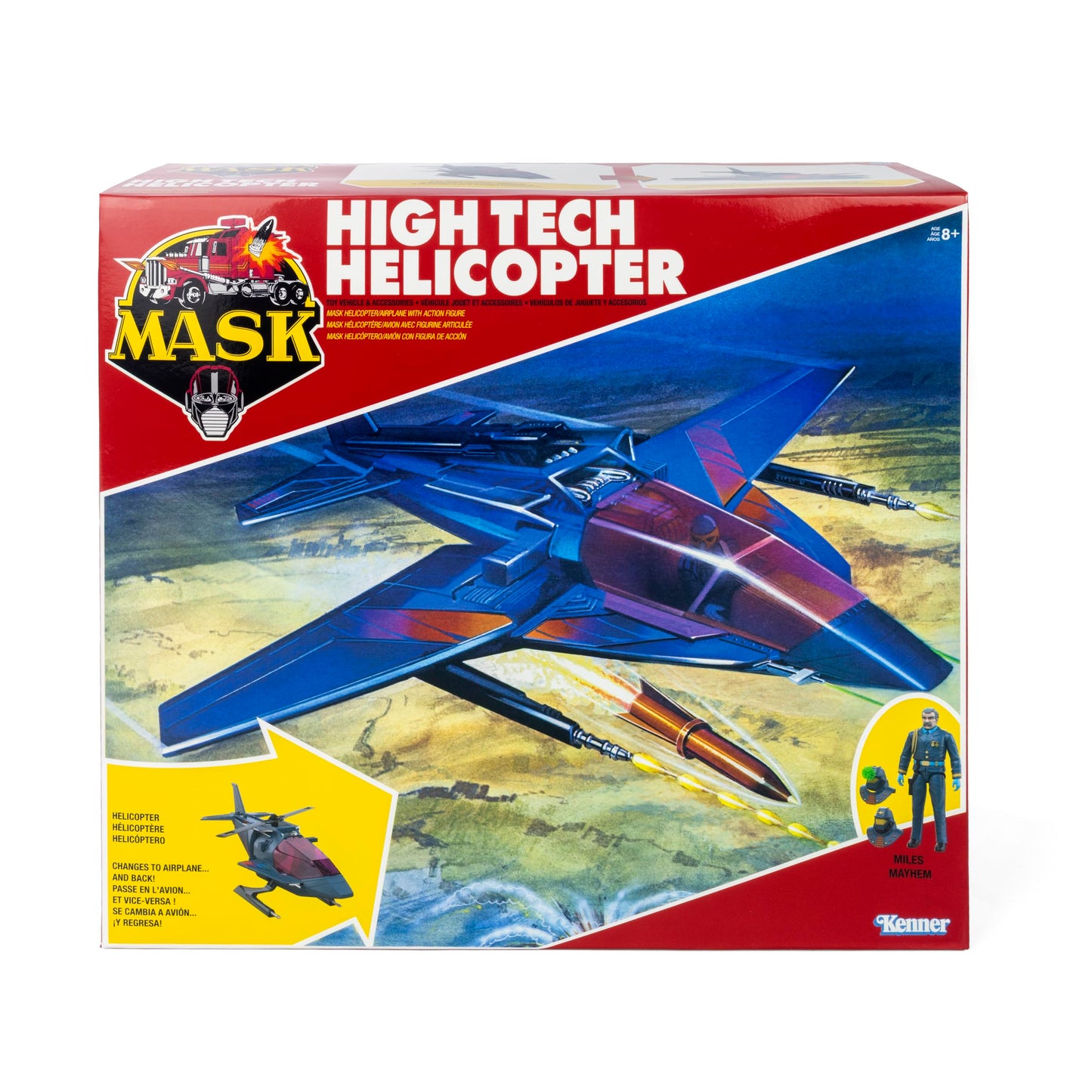 M.A.S.K. High Tech Helicopter with Miles “Wolf” Mayhem Action Figure
