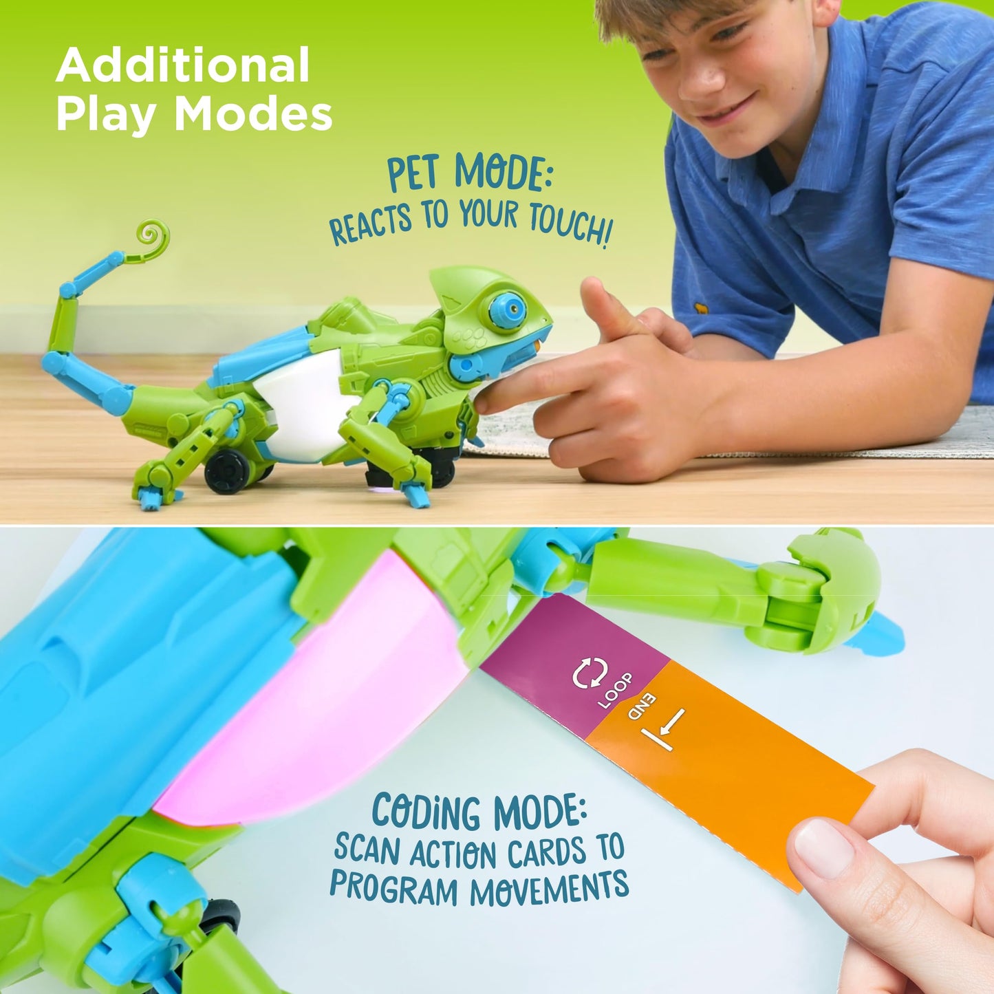 Thames & Kosmos My Robotic Pet: Coding Chameleon STEM Kit | Color-Sensing Robot for Kids 8+ | Screen-Free Fun, 3 Play Modes