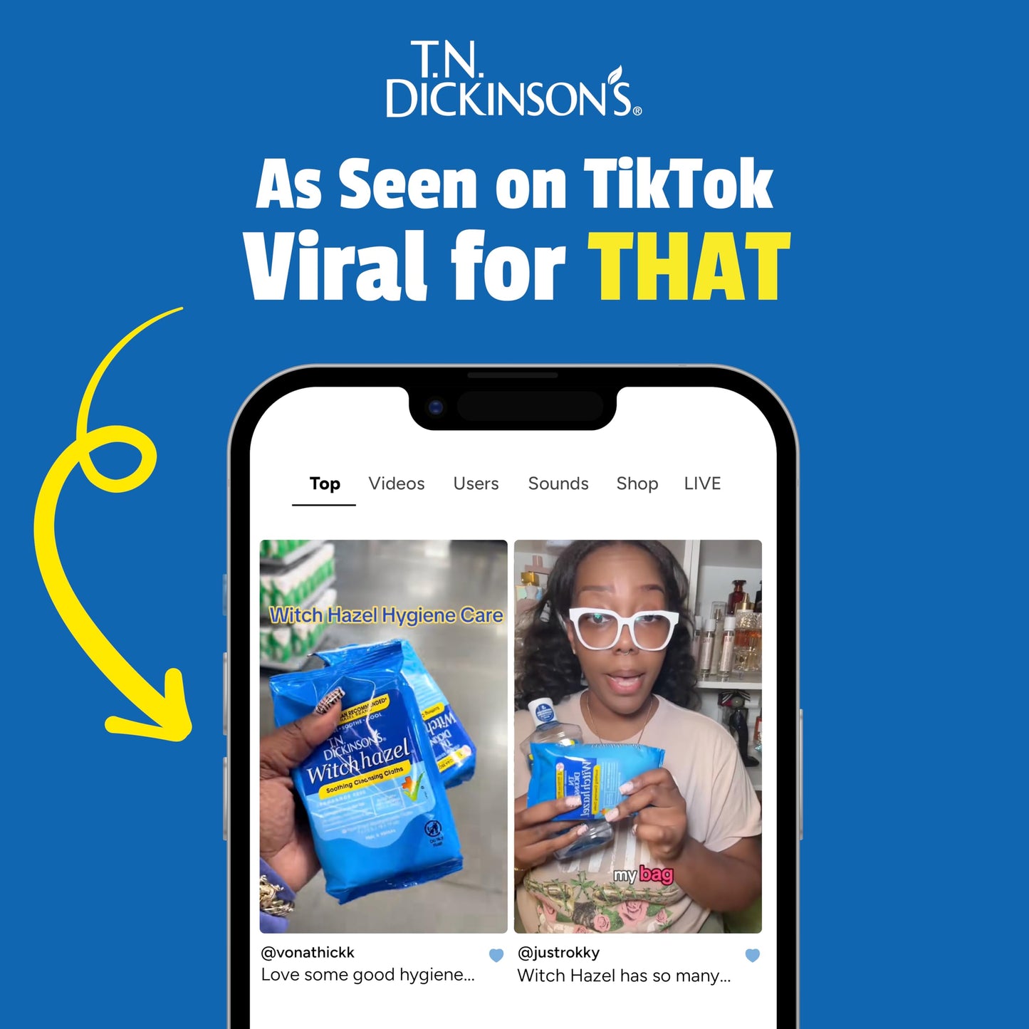 T.N. Dickinson's Witch Hazel Soothing MultiUse Cleansing Cloth, 4 Pack, 25 Cloths Per Pack,white