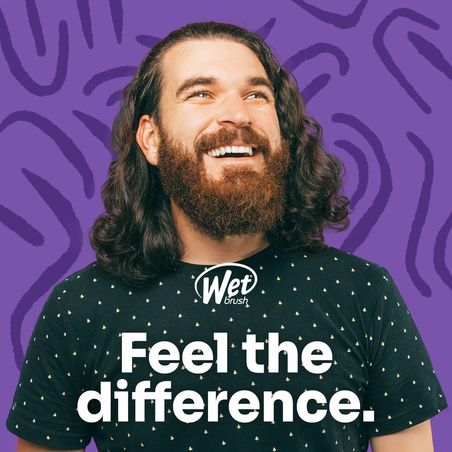 Wet Brush Men’s Detangling Hair Brush, Black – Intelliflex Bristles for Pain-Free Styling, Stimulates Scalp & Beard, Promotes Growth & Prevents Breakage