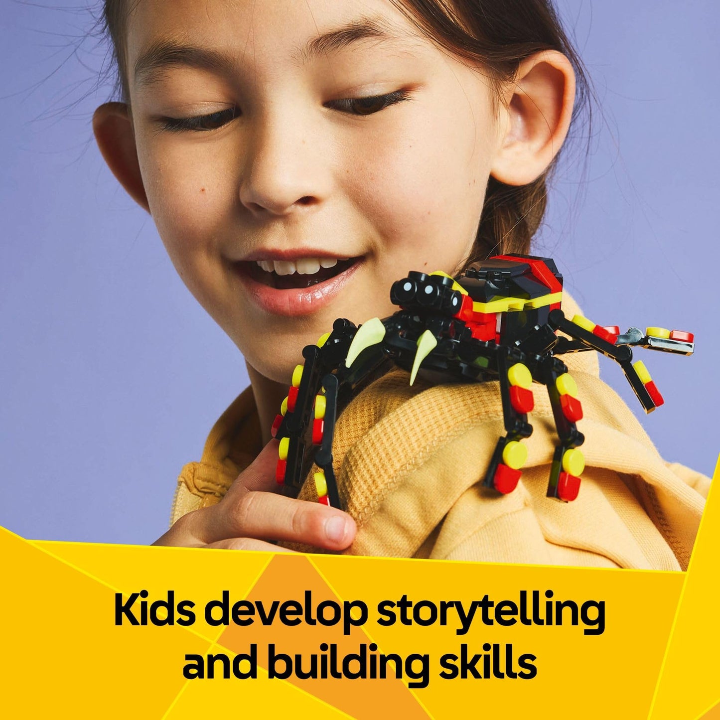 LEGO Creator 3-in-1 Wild Animals Toy – Build Spider, Scorpion, or Snake – Creative Building Set for Kids 7+, Birthday Gift Idea 31159