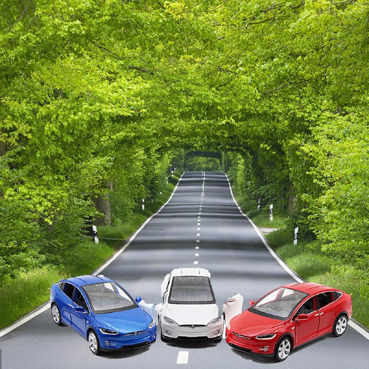 gidoyi Toy Car Model X, Pull Back Car Toys Alloy Vehicles with Lights and Sound 1:32 Scale Model Car (White)