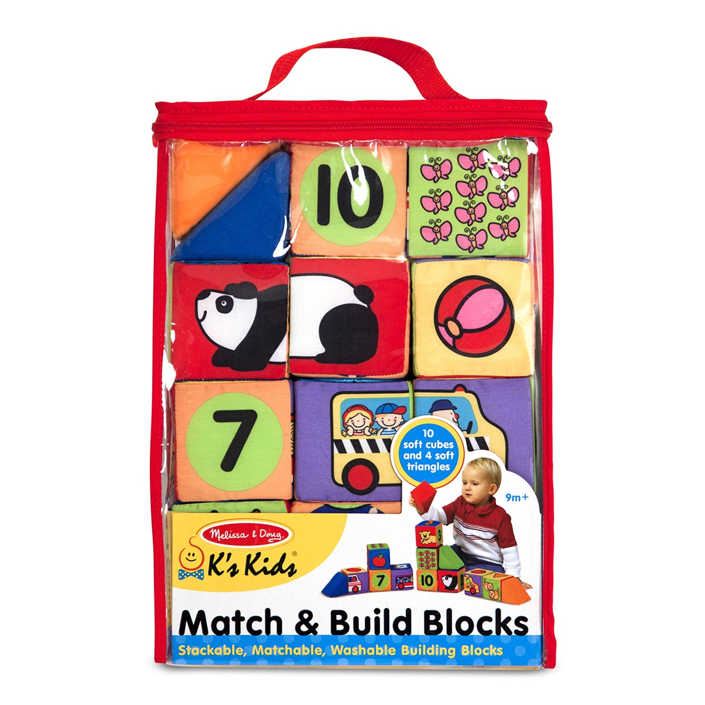 Melissa & Doug K's Kids Match and Build Soft Blocks Set