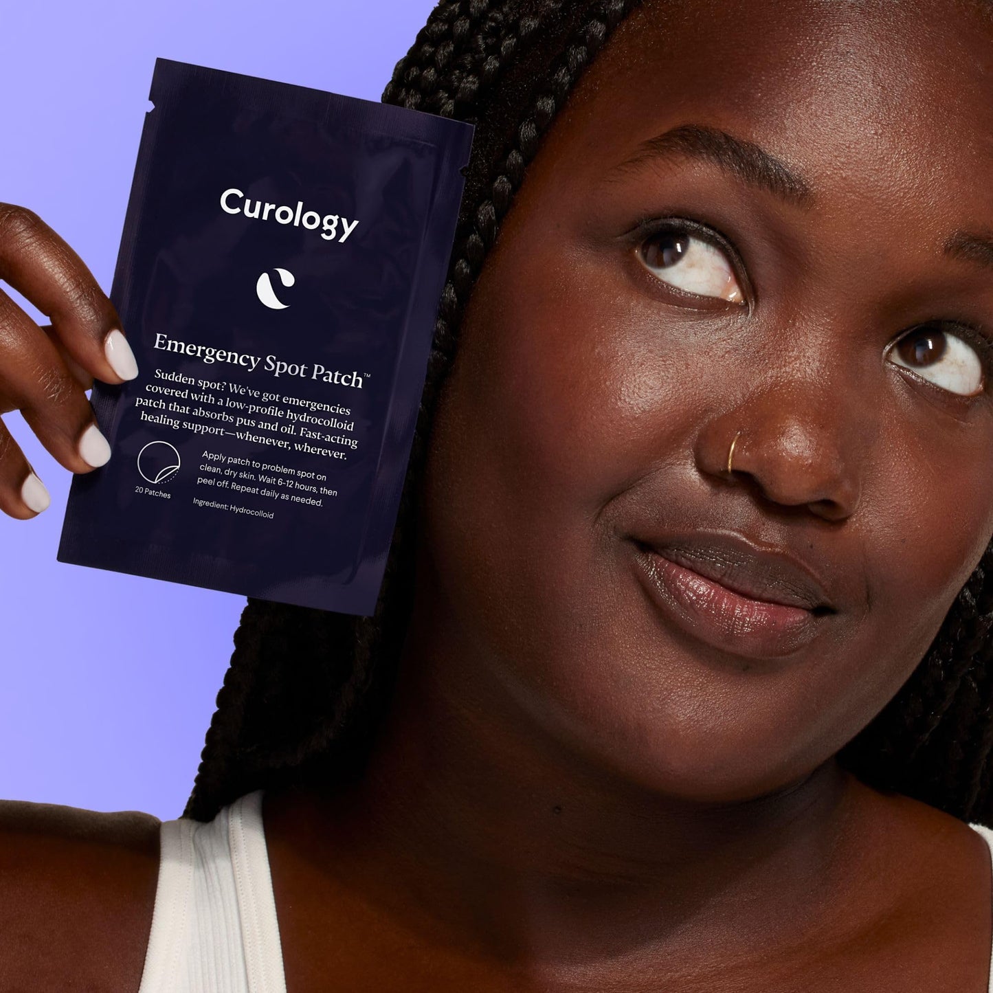 Curology Emergency Spot Pimple Patches for Face, Hydrocolloid Pimple Patches Fast-Acting, 40 Count