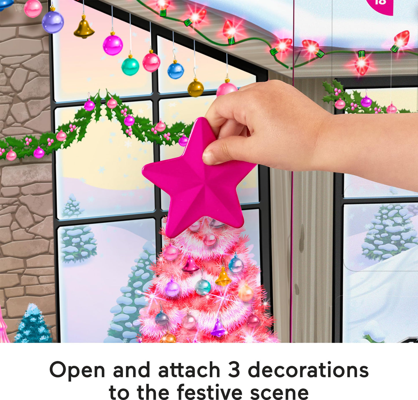 Fisher-Price Little People Barbie Toddler Advent Calendar Playset, 24 Christmas Figures & Pieces for Kids 18+ Months (Amazon Exclusive)