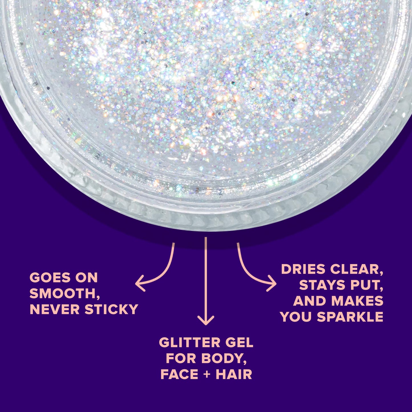 UNICORN SNOT Holographic Face & Body Glitter Gel – Silver Disco Glitter Makeup for Festival, Rave, Cosplay & Halloween – Vegan, Cruelty-Free, 1.7 oz