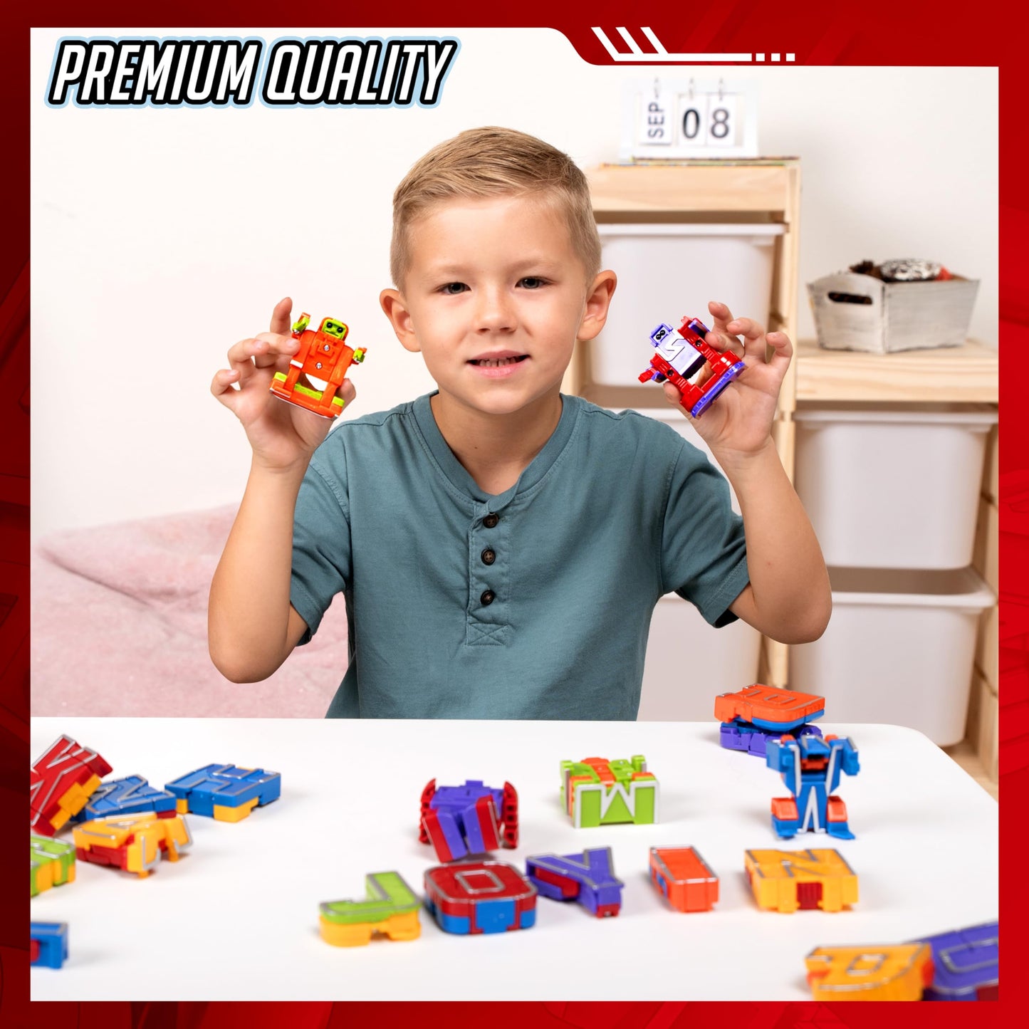 JOYIN Alphabet Robots for Kids - ABC Learning Transforming Letters Toy, Educational Alphabots for Toddlers, Classroom Prizes & Gifts