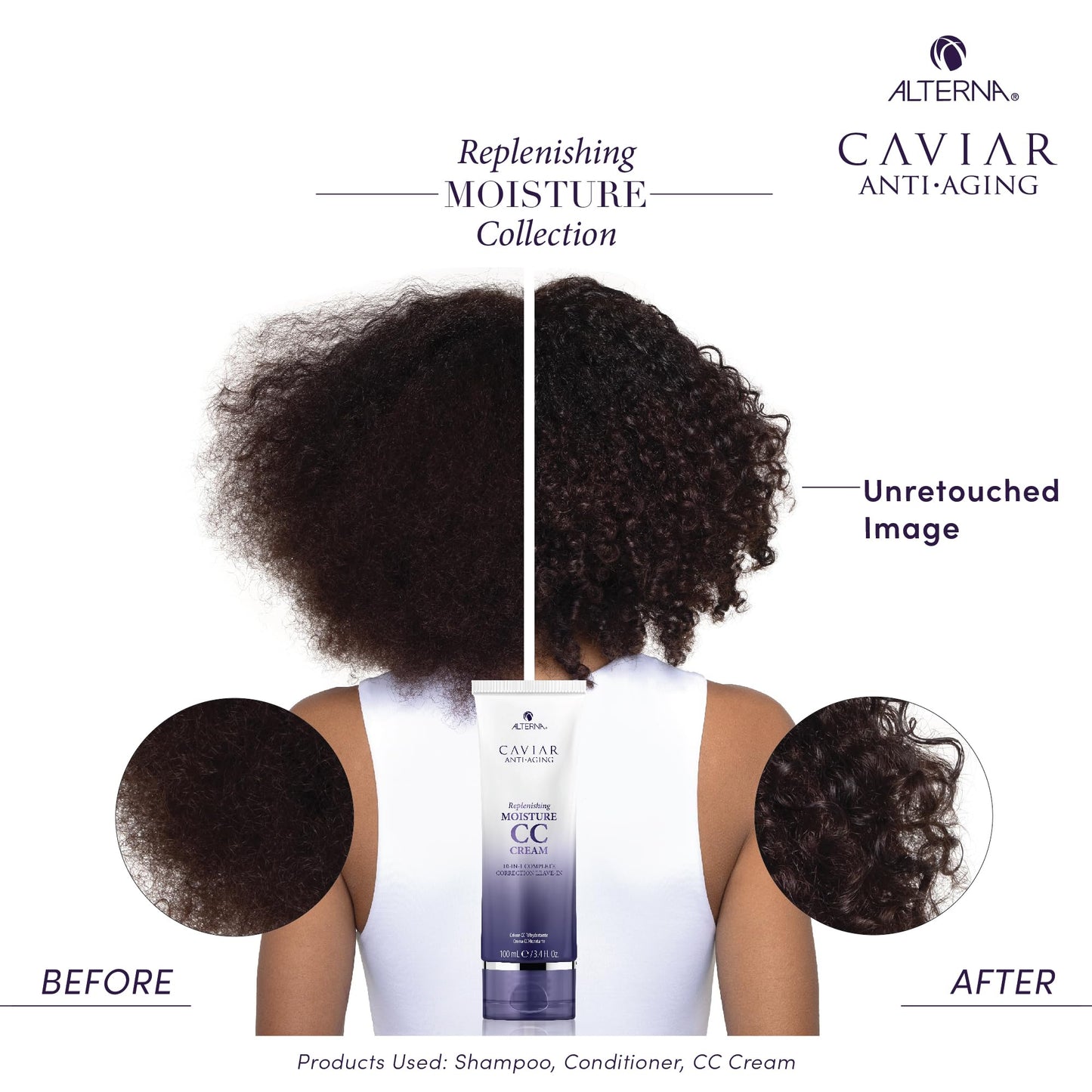 Alterna Haircare CAVIAR Anti-Aging Replenishing Moisture CC Cream 3.4 Fl Oz | 10-in-1 Leave-In Treatment | Hydrates, Restores & Protects Hair