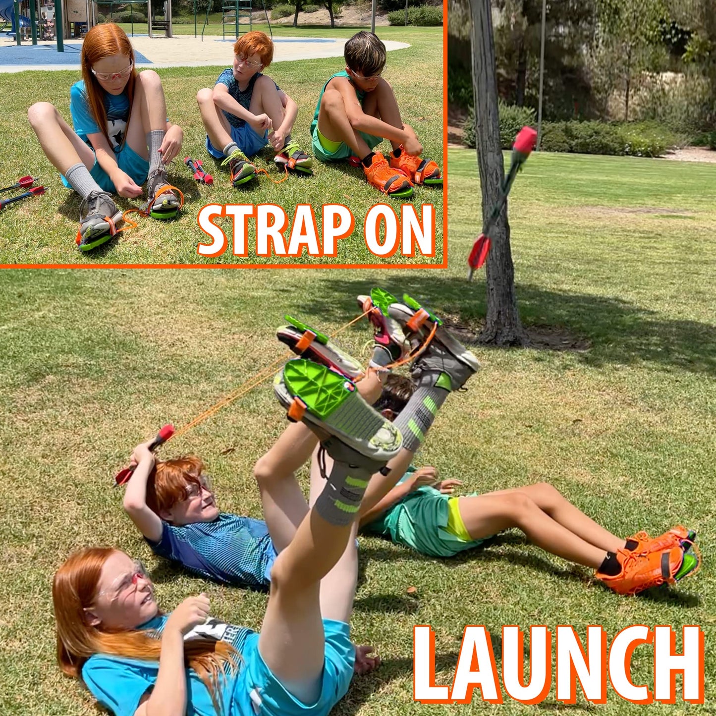 Funwares Launch Rocket for Kids, Soars and Whistles 250 FT, 2 Whistling Foam Rockets, 100% Kid Powered Fun Kids Outdoor Toy, Boys and Girls Age 8+