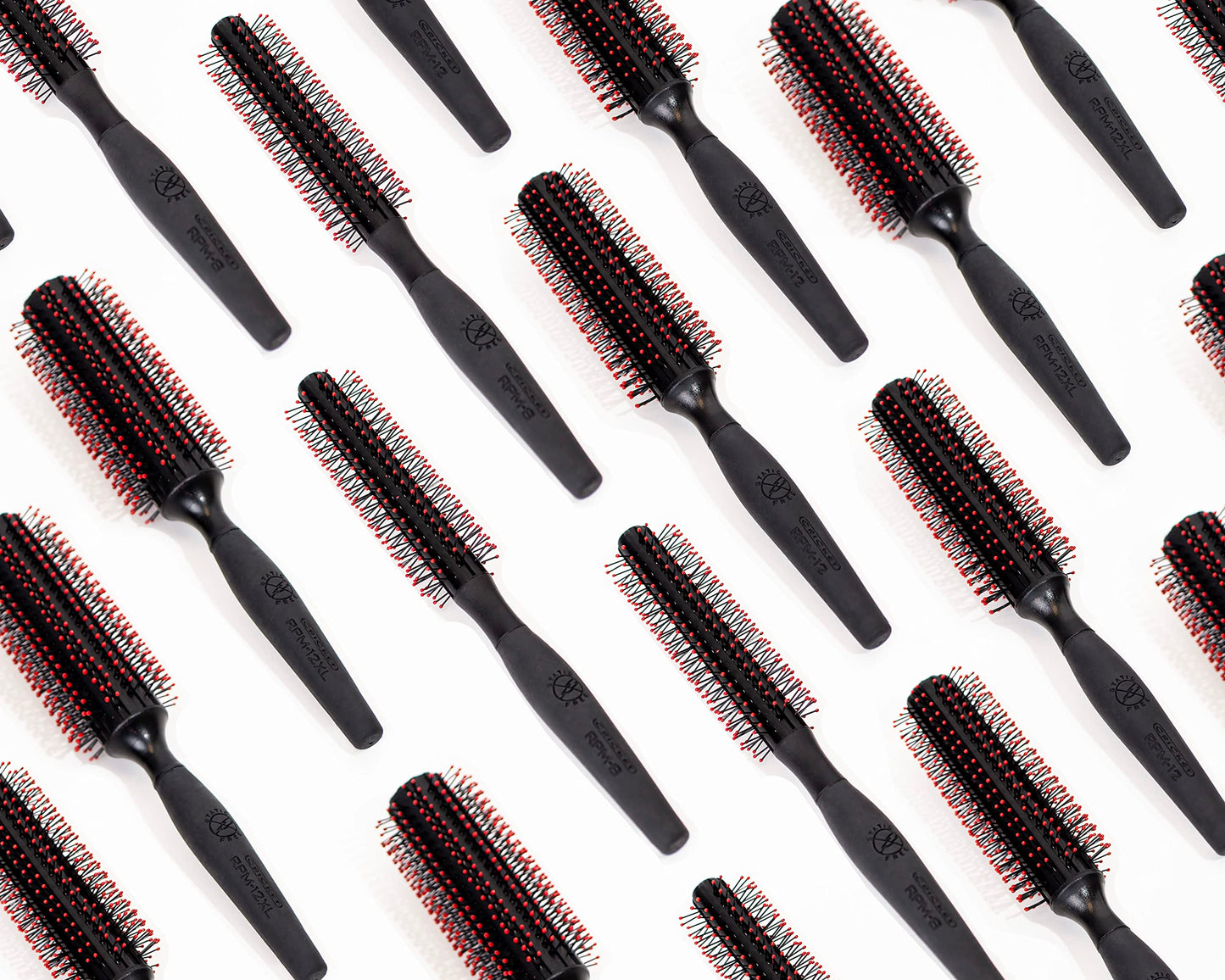 Cricket Static Free RPM 12 Row Round Hair Brush - Curling, Blow Drying, Detangling and Styling Wet or Dry, Suitable for All Hair Types