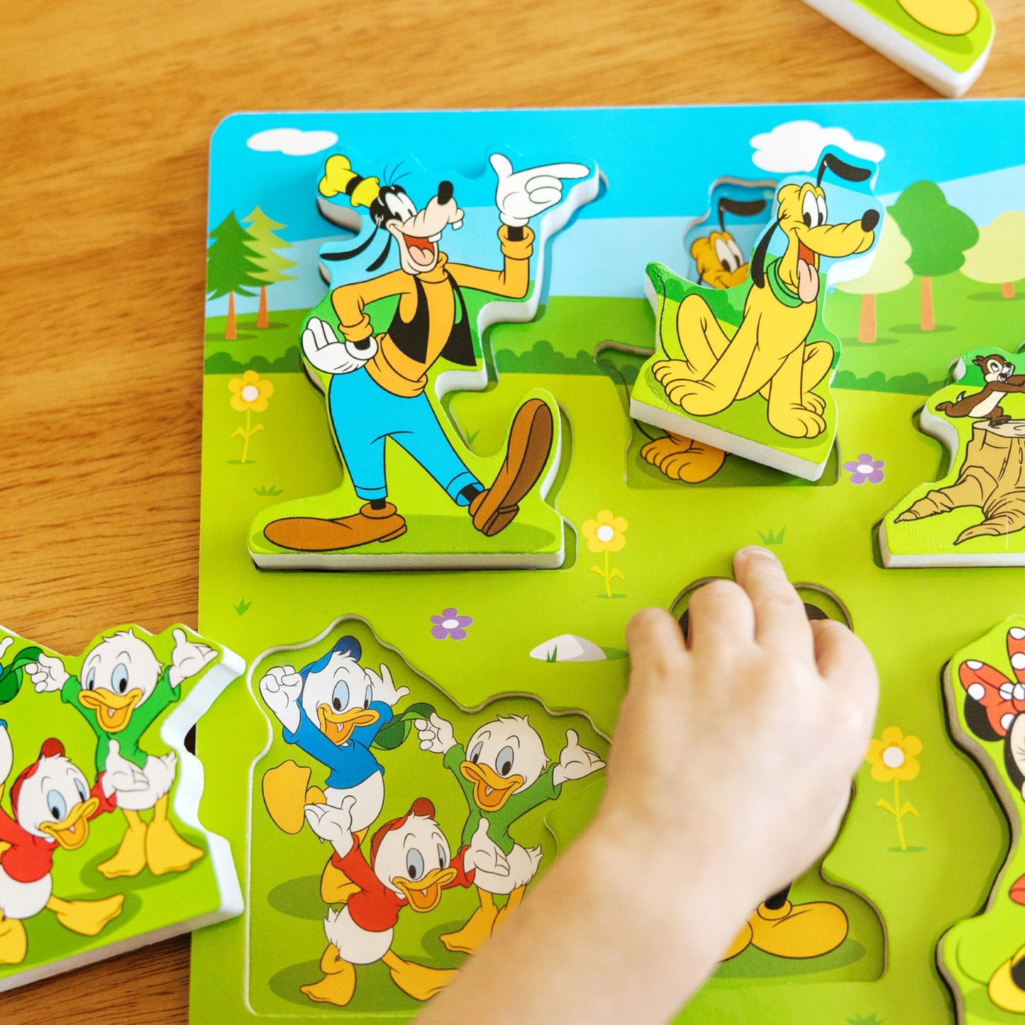 Melissa & Doug Disney Mickey Mouse Wooden Chunky Puzzle – 8-Piece Disney Character Puzzle for Toddlers and Kids Ages 2+