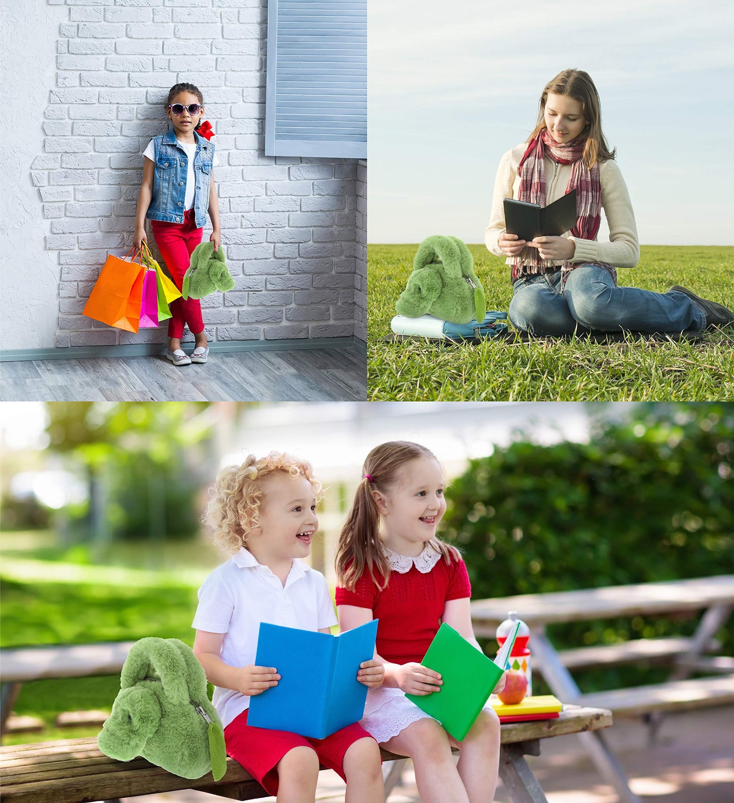 DolliBu Alligator Plush Handbag – Soft Stuffed Animal Purse for Kids, Pretend Play, Dress Up, Fluffy Toy Bag for Children