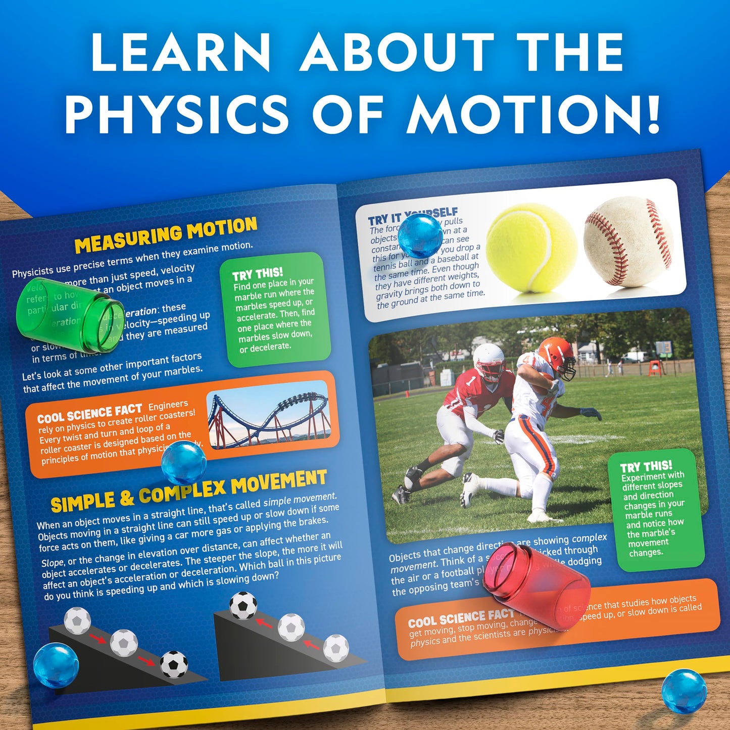 National Geographic Marble Run Kit – 150-Piece Motorized Spiral Lift Maze with 30 Marbles, Storage Bag & Kids Physics Toy