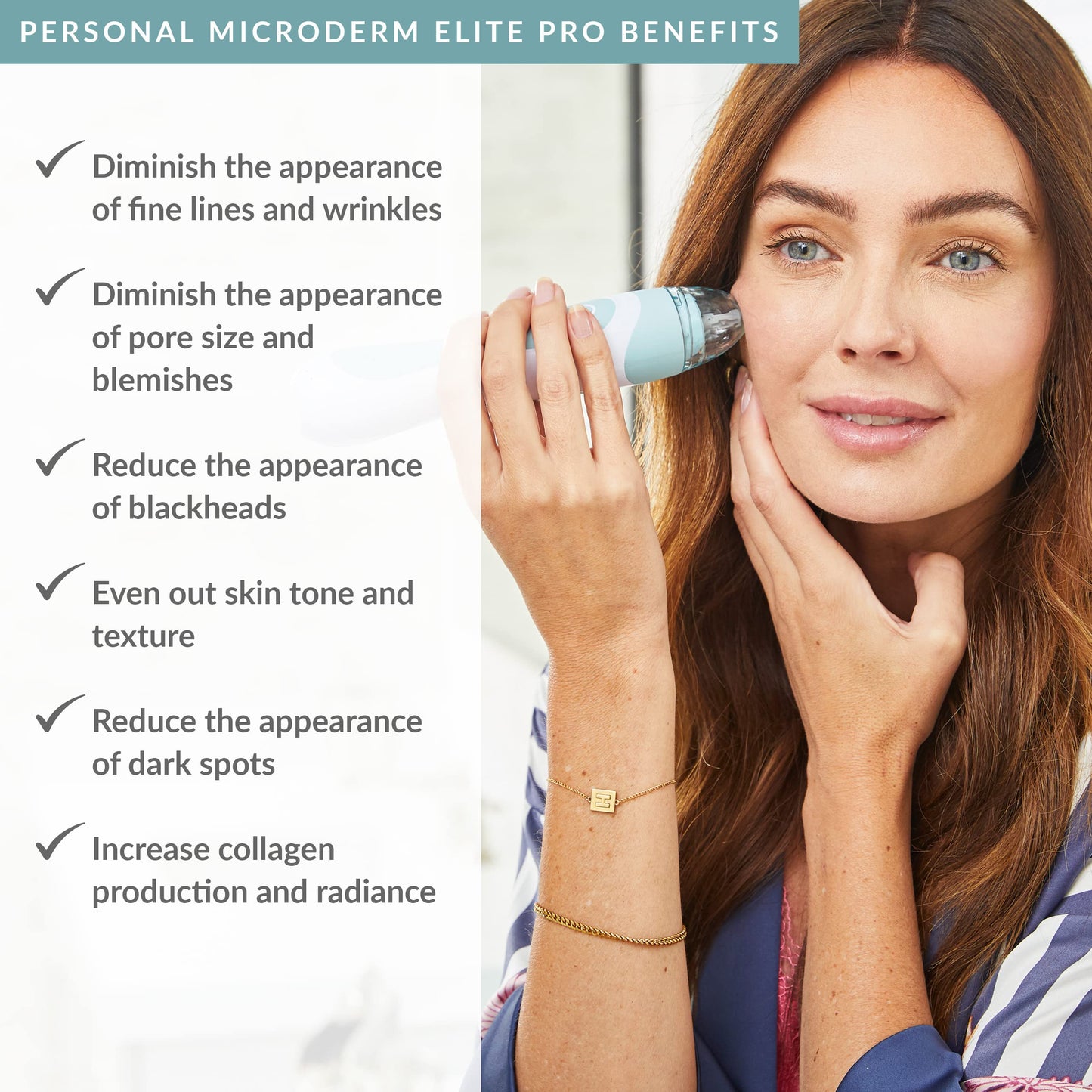 PMD Beauty Personal Microderm Elite Pro - At-Home Microdermabrasion Kit for Face & Body with Exfoliating Crystals & Adjustable Suction