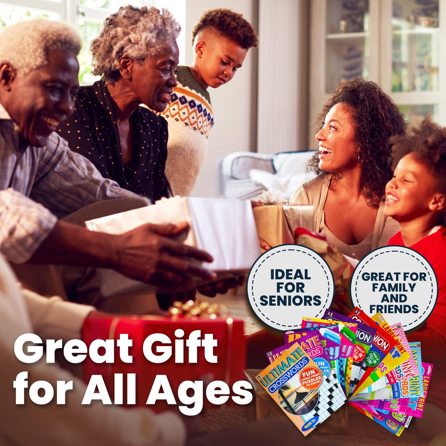 5-Pack Travel-Size Sudoku & Word Search Puzzle Books – 450+ Puzzles, Large Print, Brain Stimulation for Adults & Seniors, 8"x5" Digest