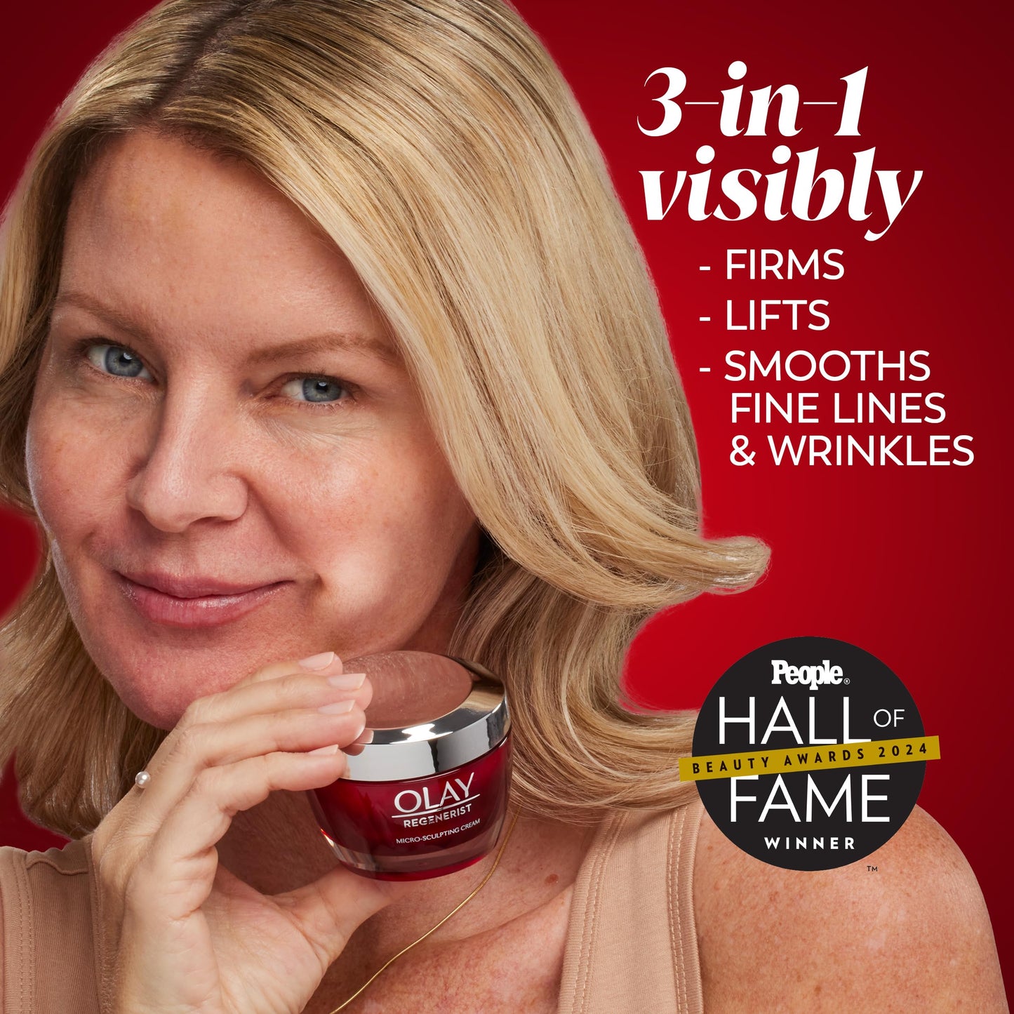 Olay Regenerist Micro-Sculpting Face Cream for Women, Fragrance-Free, Hydrating Anti-Aging Moisturizer with Hyaluronic Acid, 1.7 oz