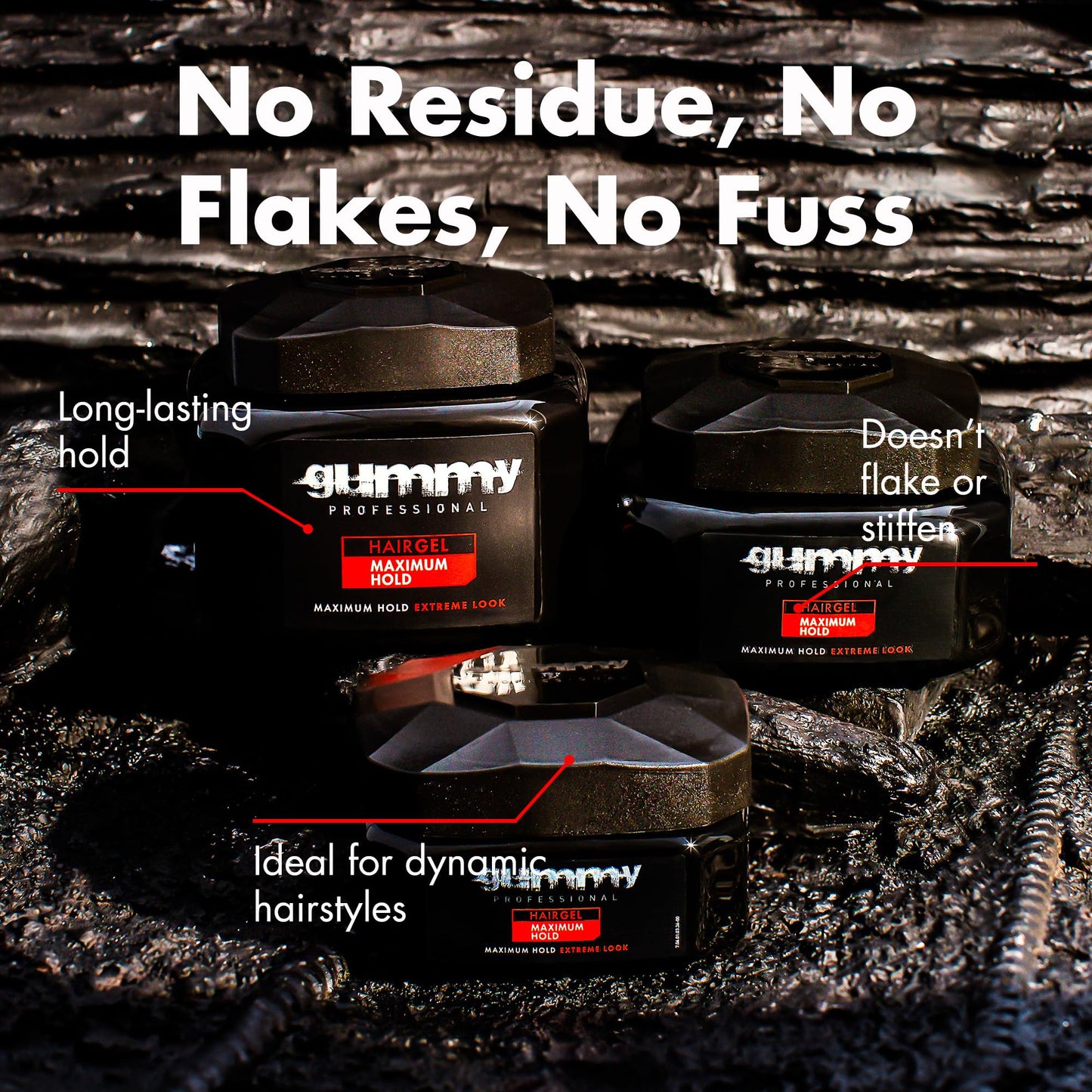 Gummy Hair Gel, 23.5 Fl Oz,Regular,700ml